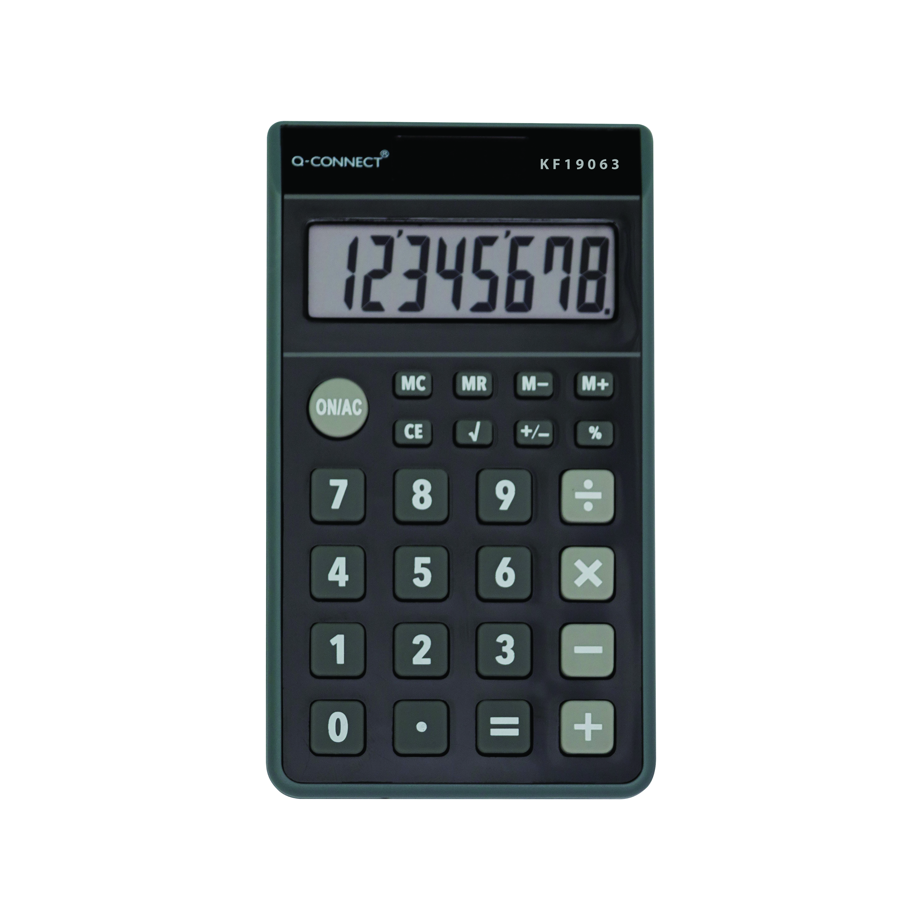 Q-Connect+8+Digit+Pocket+Calculator+Black+KF19063