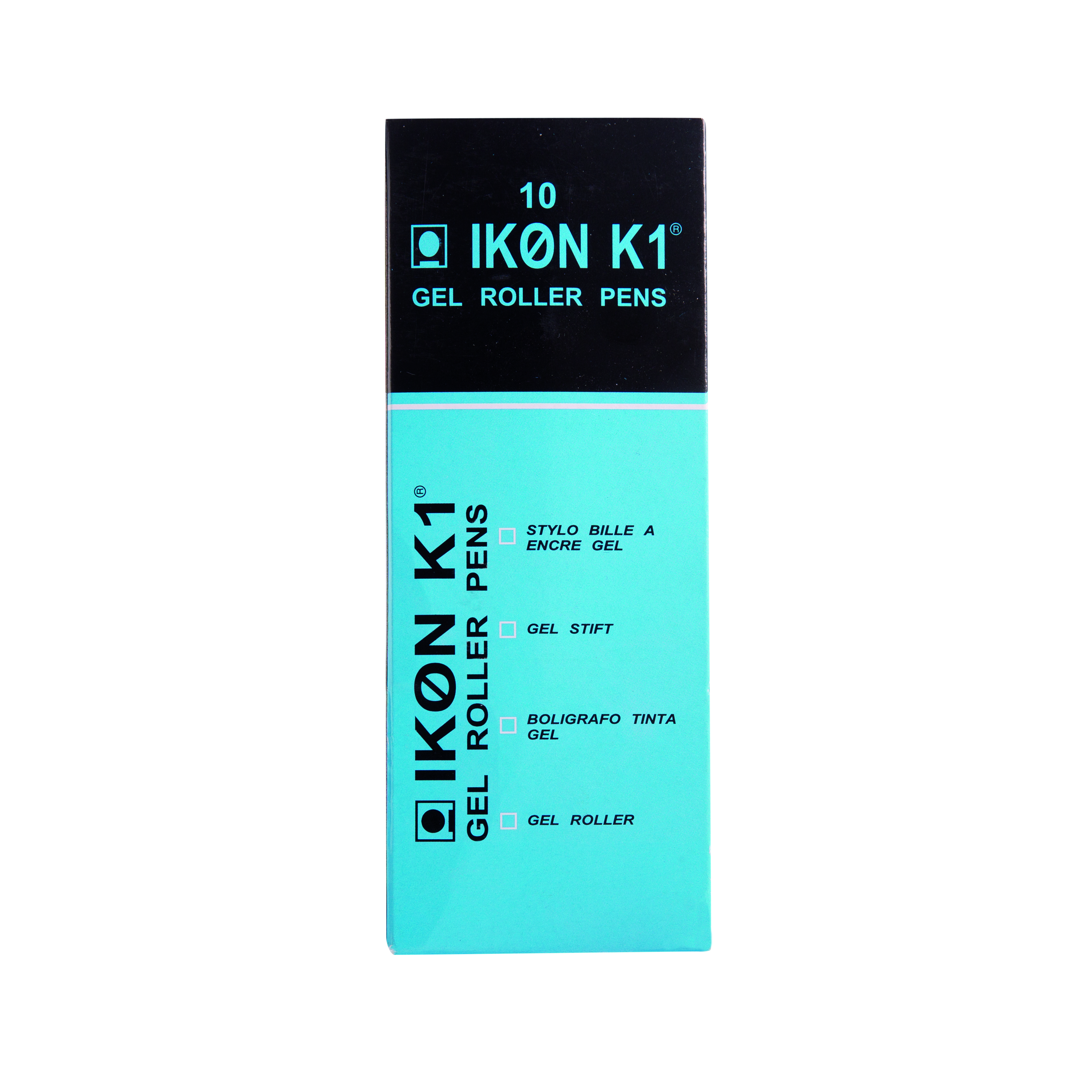 Black+Gel+Pens+Transparent+Barrel+Medium+Tip+%28Pack+of+10%29+WX21716