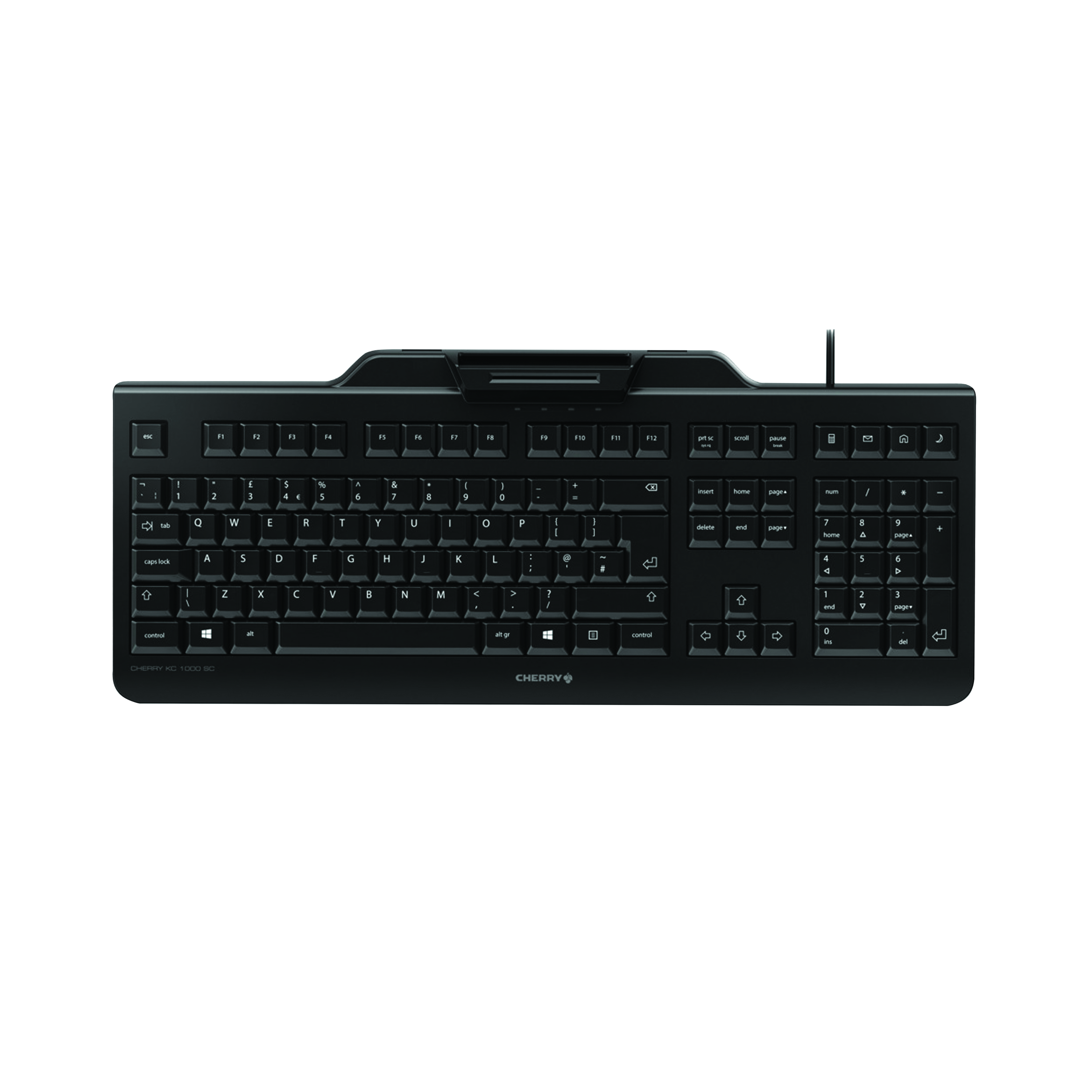 Cherry+KC+1000+SC+Corded+Security+Keyboard+with+Integrated+Smartcard+Terminal+Black+JKA0100GB2