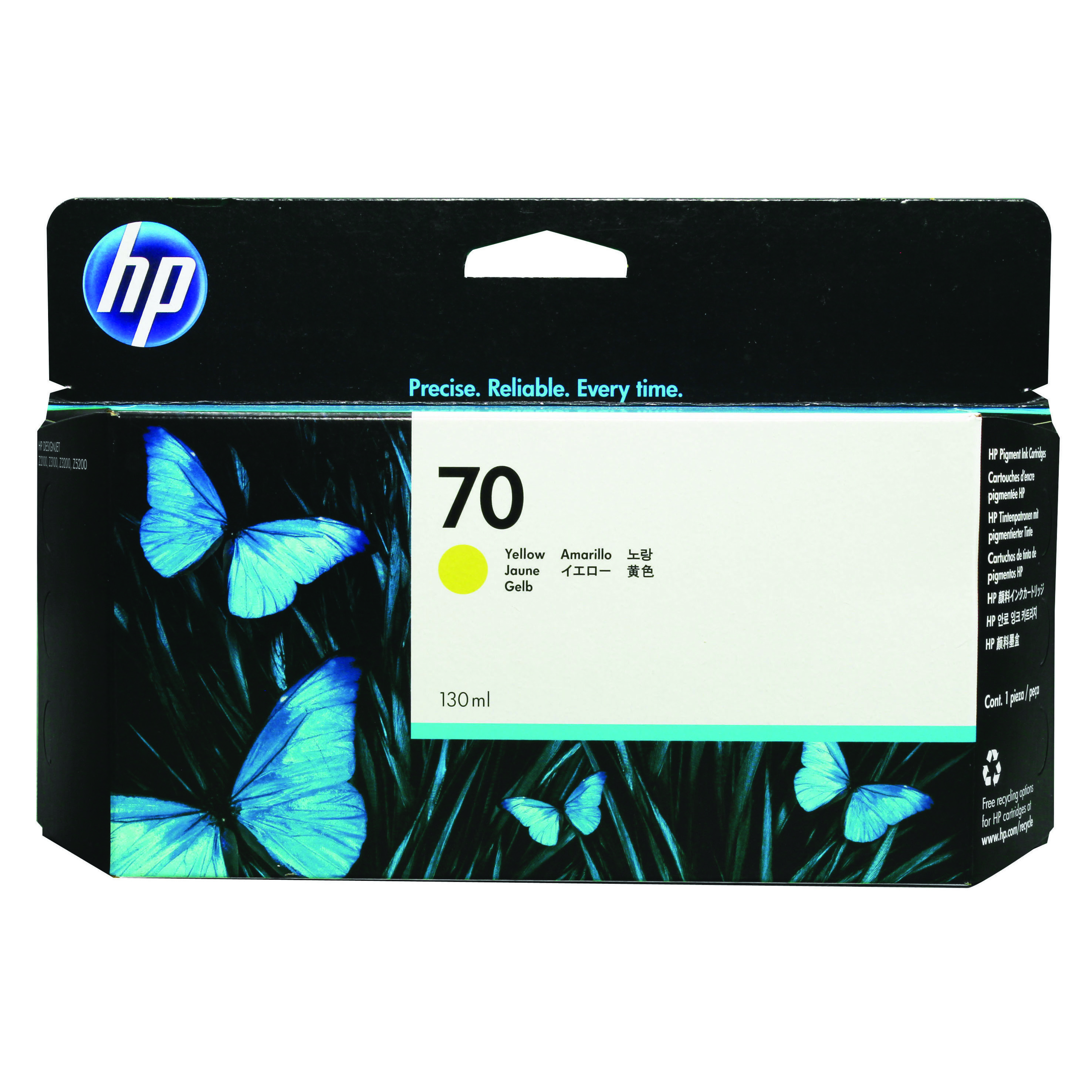 HP+70+DesignJet+Ink+Cartridge+130-ml+Yellow+C9454A