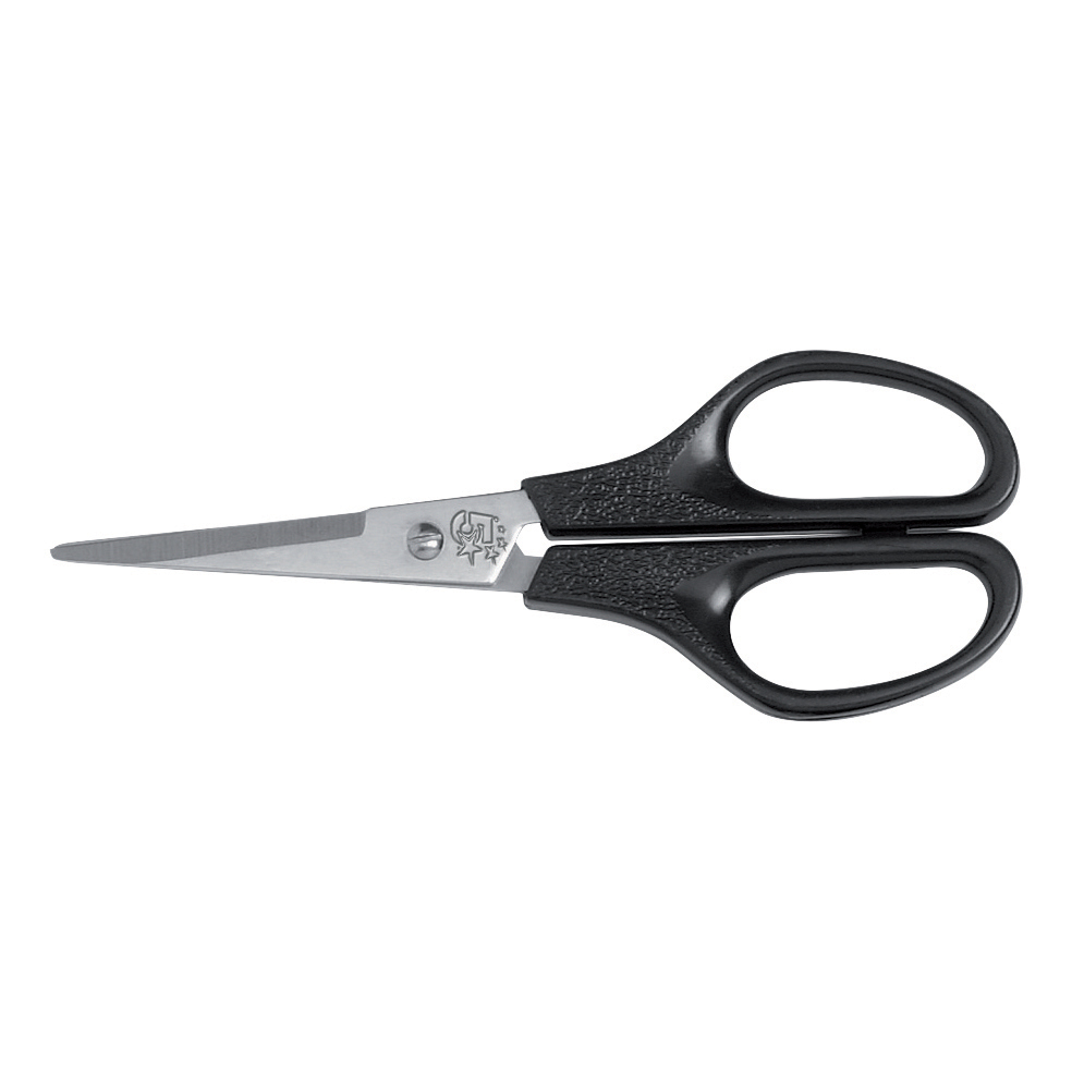 5+Star+Office+Scissors+140mm+Stainless+Steel+Blades+ABS+Handles+Black