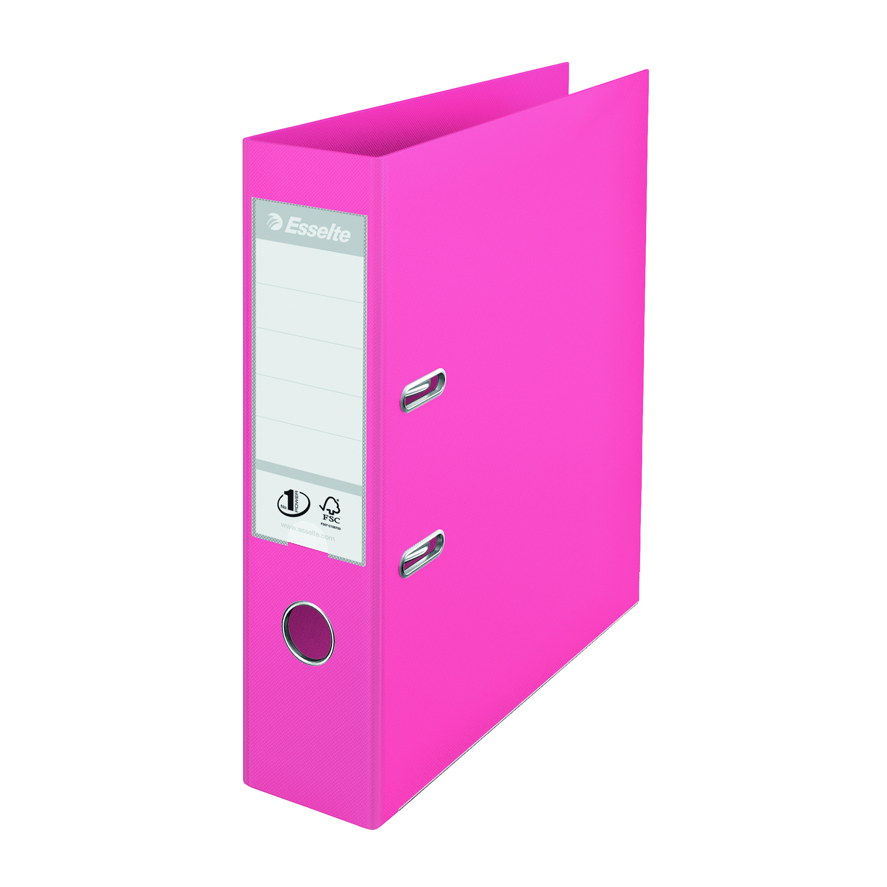 Esselte+75mm+Lever+Arch+File+Polypropylene+A4+Raspberry+%28Pack+of+10%29+231037