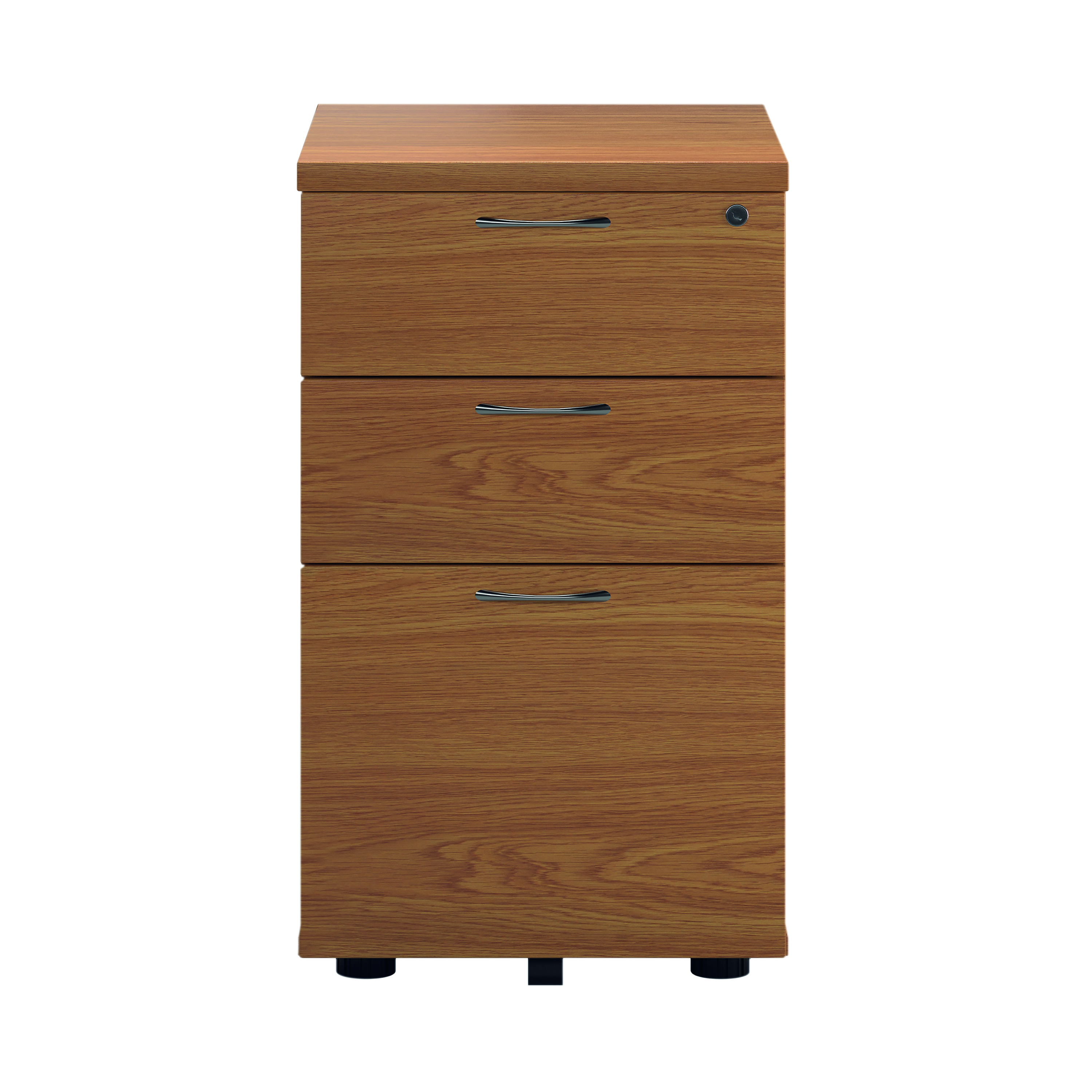 First+3+Drawer+Under+Desk+Pedestal+404x500x690mm+Nova+Oak+KF90260