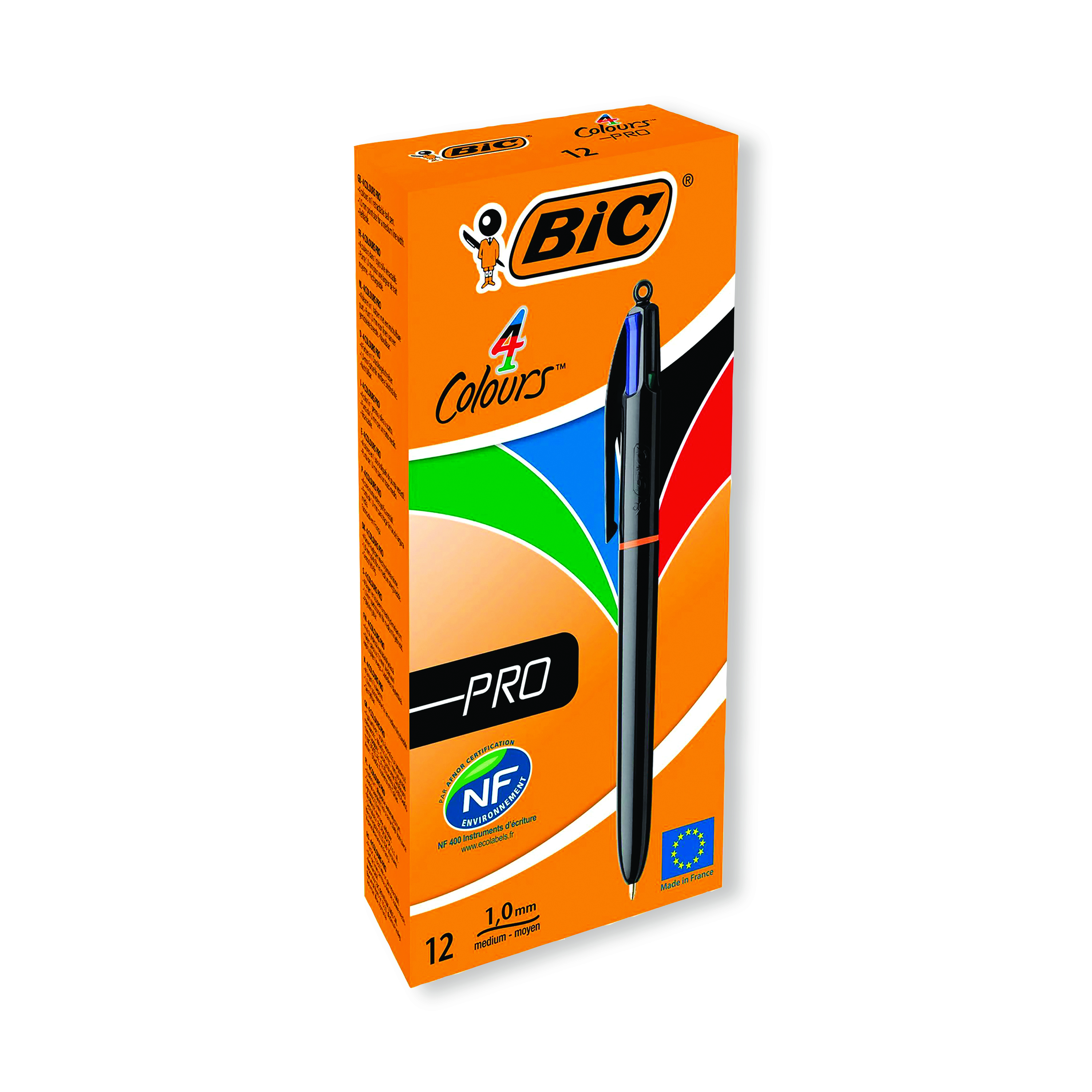 Bic+4+Colours+Pro+Retractable+Ballpoint+Pen+%2812+Pack%29+902129
