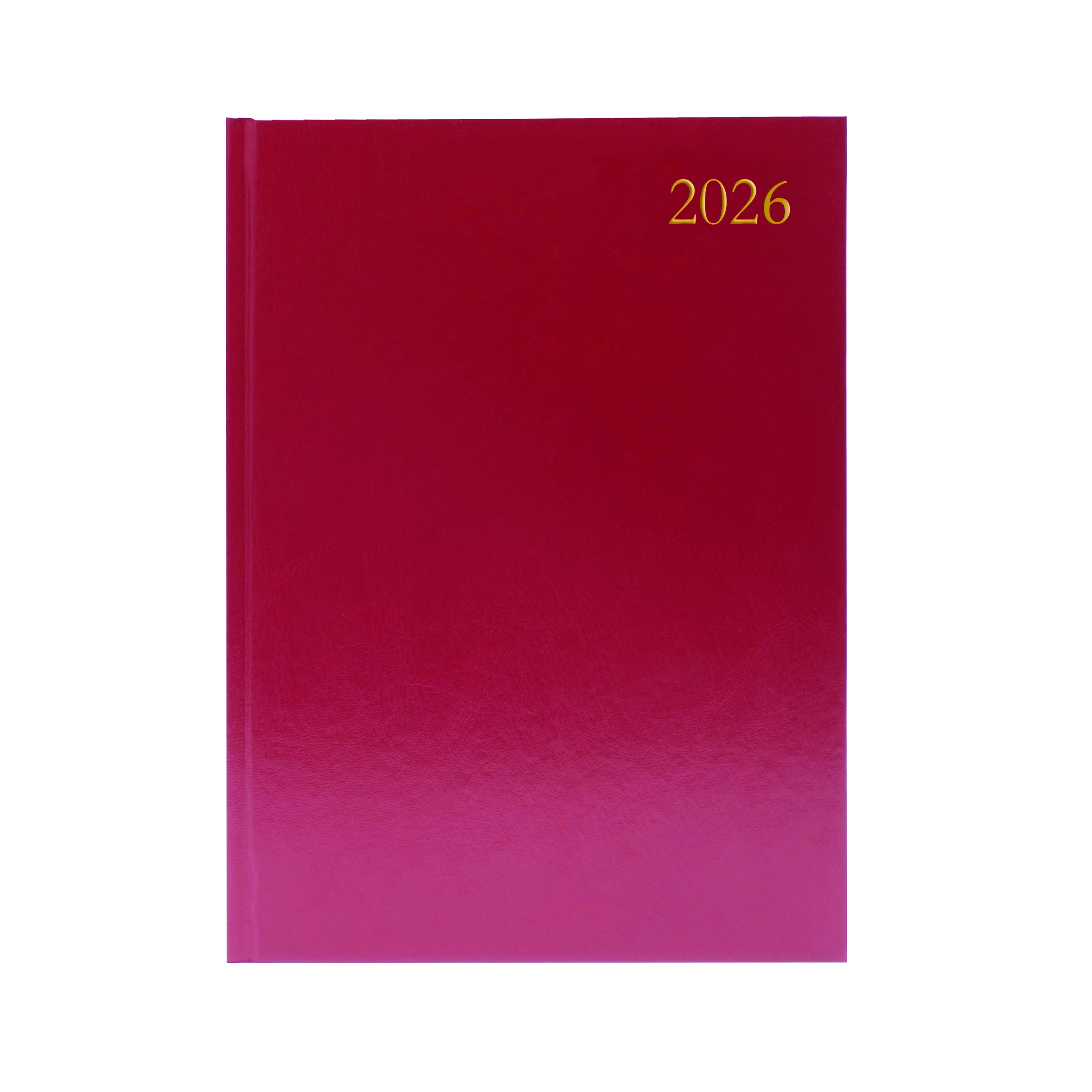 5+Star+Desk+Diary+Day+Per+Page+A4+Burgundy+2026+KFA41BG26