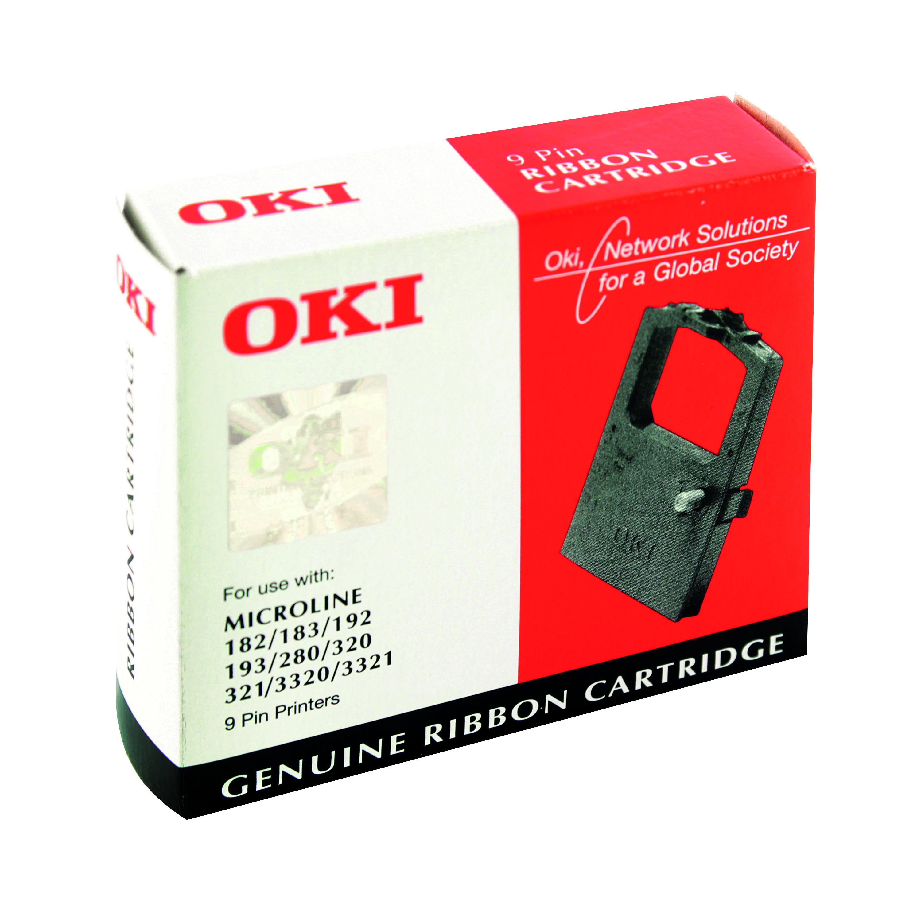 Oki+Microline+182%2F183%2F192%2F193%2F280%2F320%2F321+Fabric+Ribbon+Black+09002303