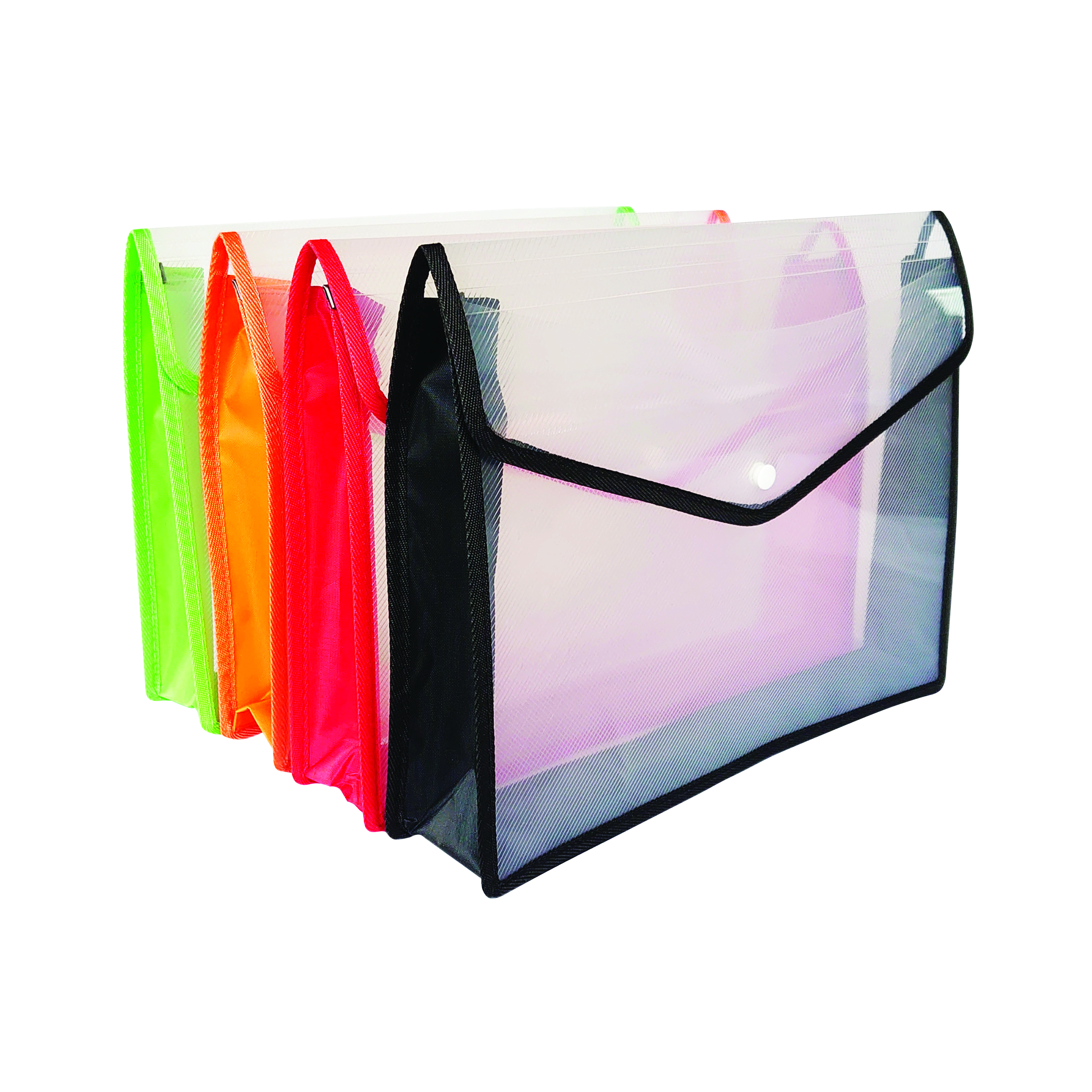 Seco+Popper+Wallet+Foolscap+Plus+Assorted+%28Pack+of+4%29+EPW-AST