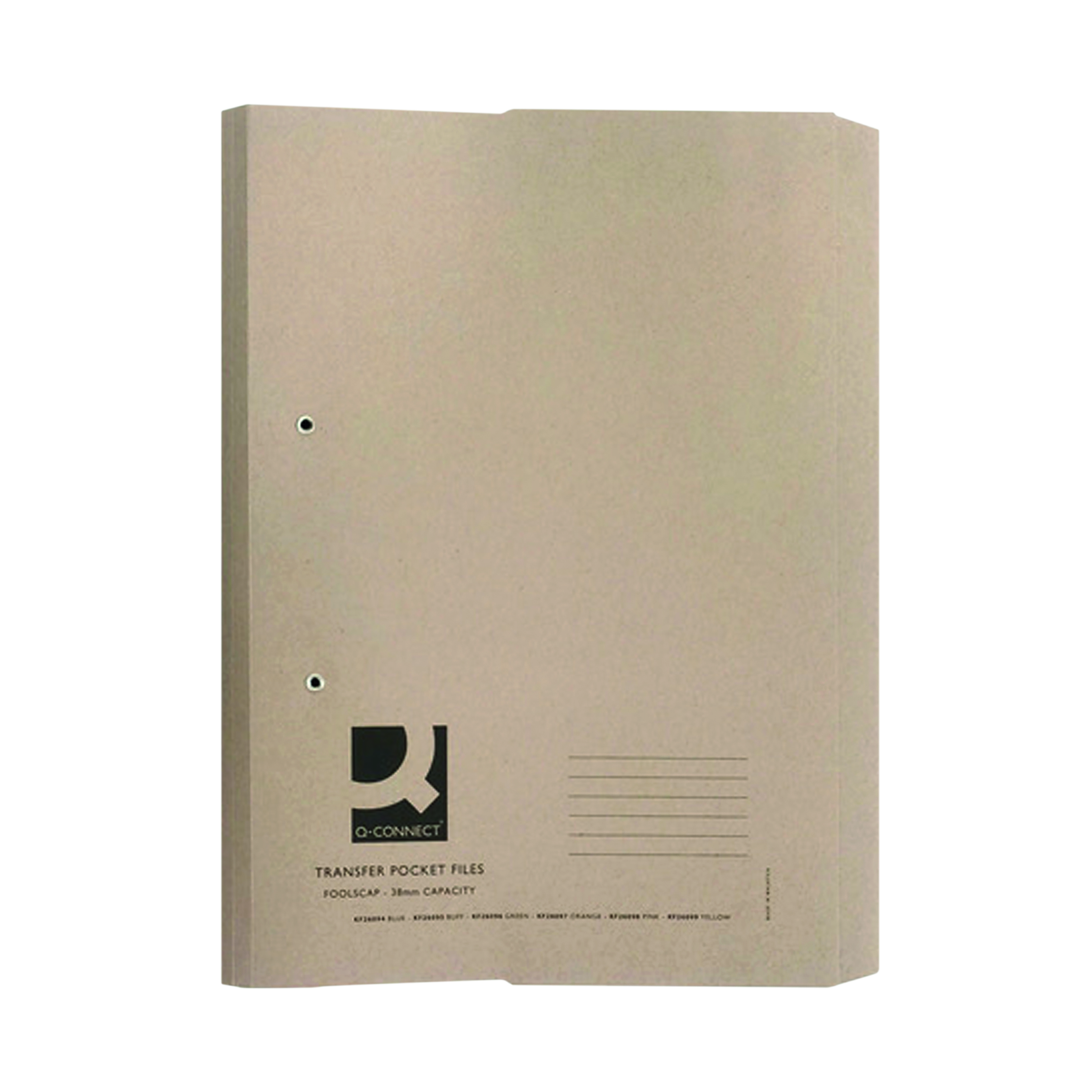 Q-Connect+Transfer+Pocket+File+38mm+Capacity+Foolscap+Buff+%28Pack+of+25%29+KF26095