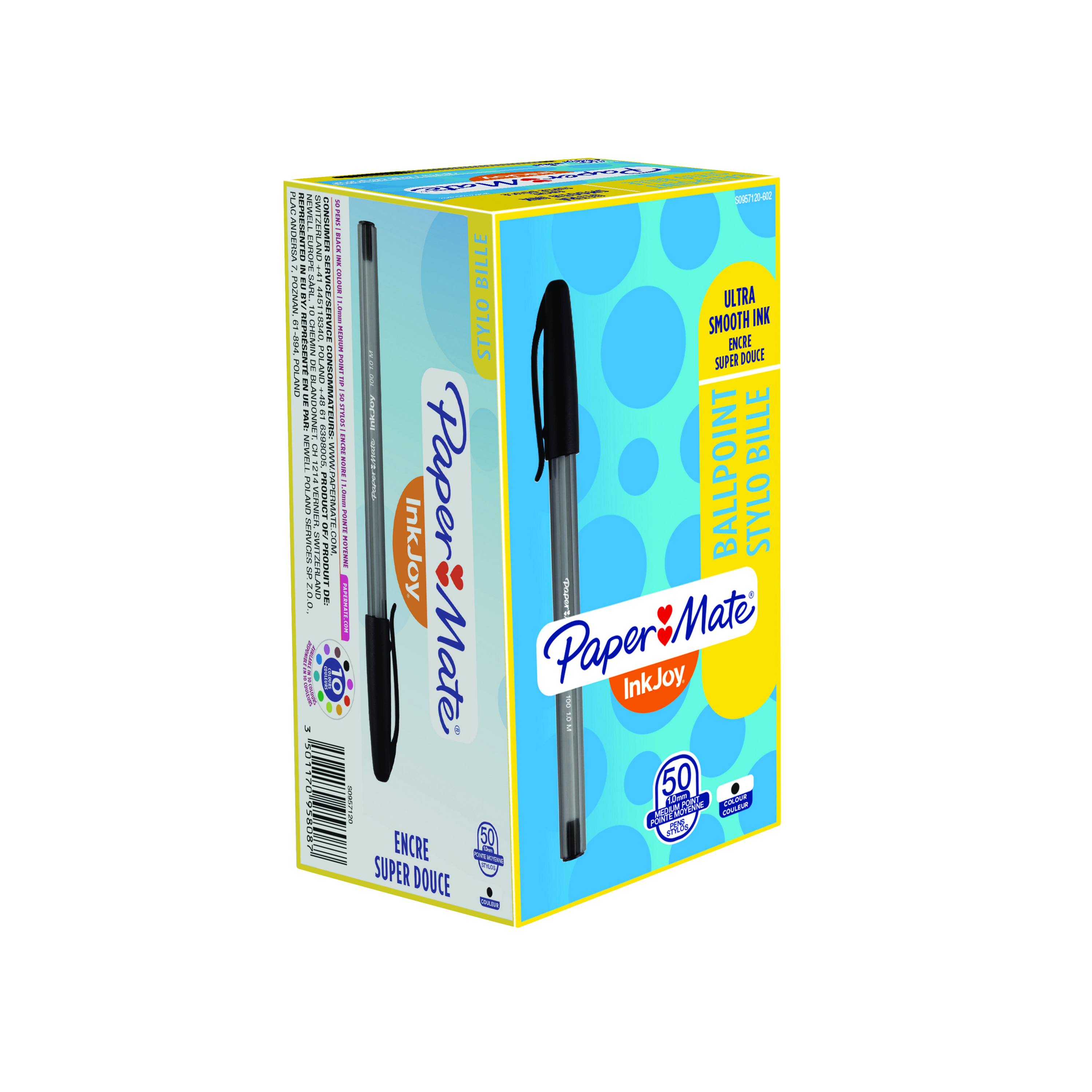 PaperMate+InkJoy+100+Ballpoint+Pen+Medium+Black+%28Pack+of+50%29+S0957120