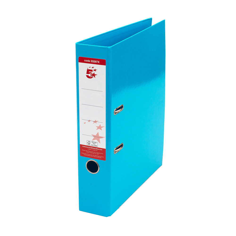 5+Star+Office+Lever+Arch+File+Foolscap+Blue+%28Pack+of+10%29