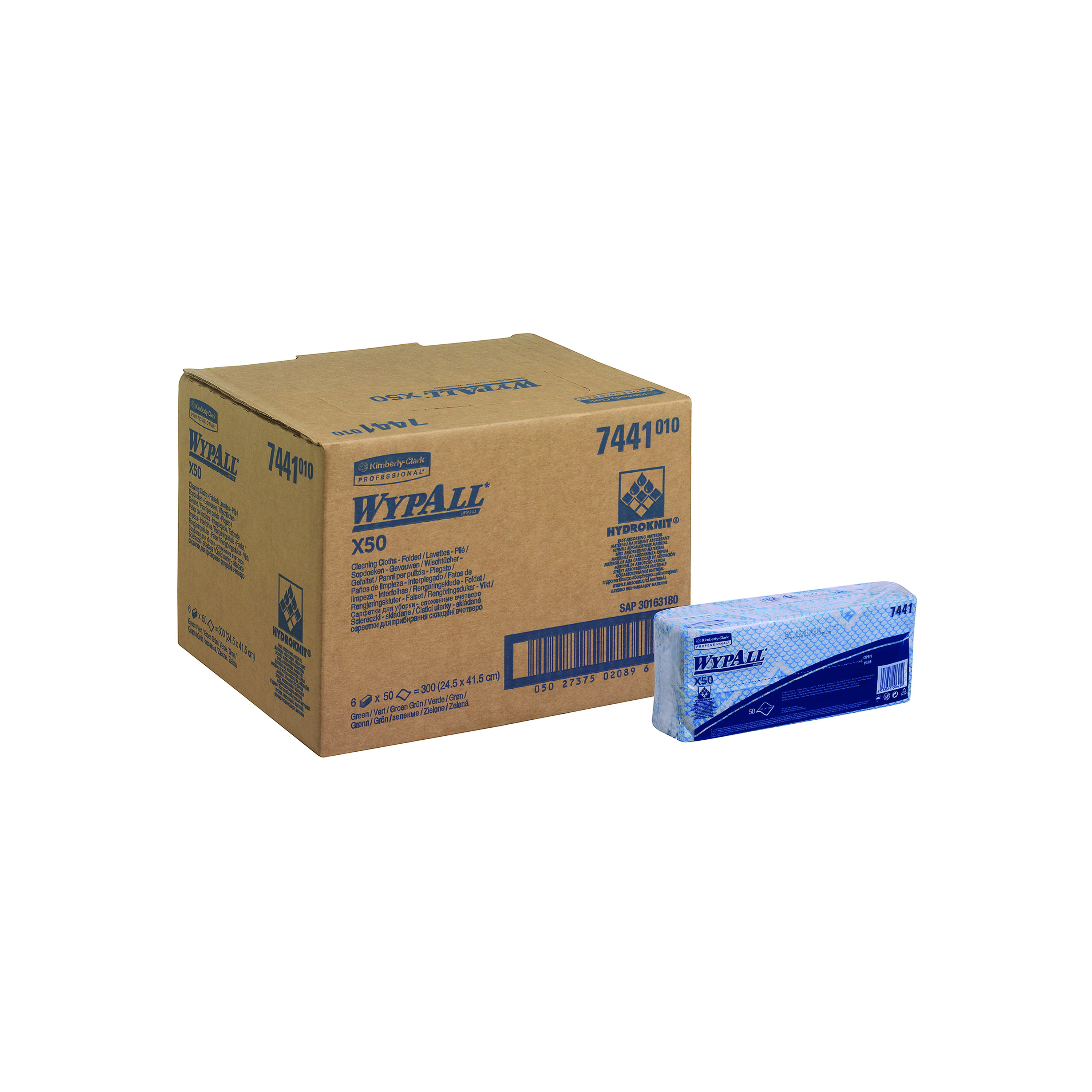 Wypall+X50+Cleaning+Cloths+Blue+%2850+Pack%29+7441