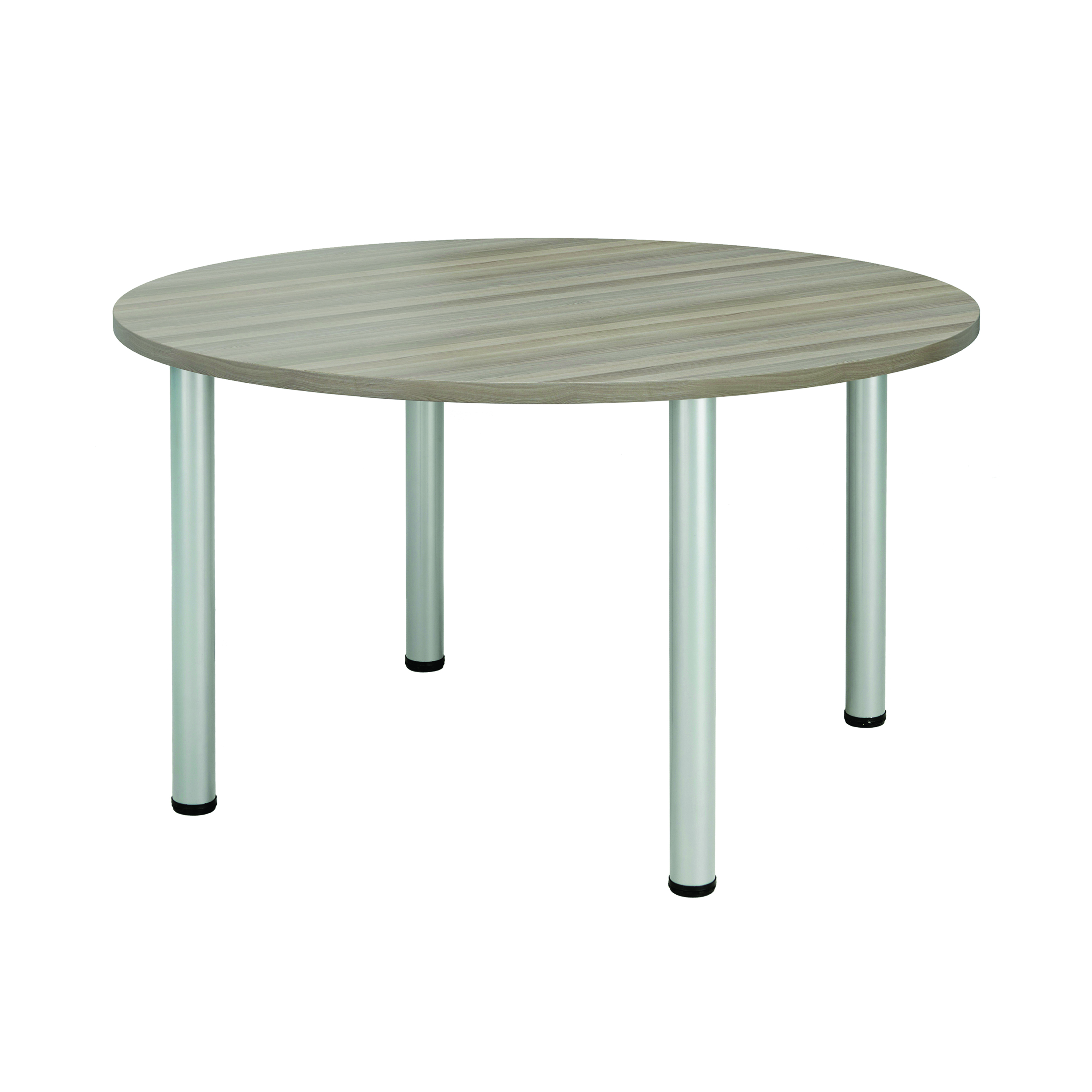 Jemini+Circular+Meeting+Table+1200x1200x730mm+Grey+Oak+KF840198
