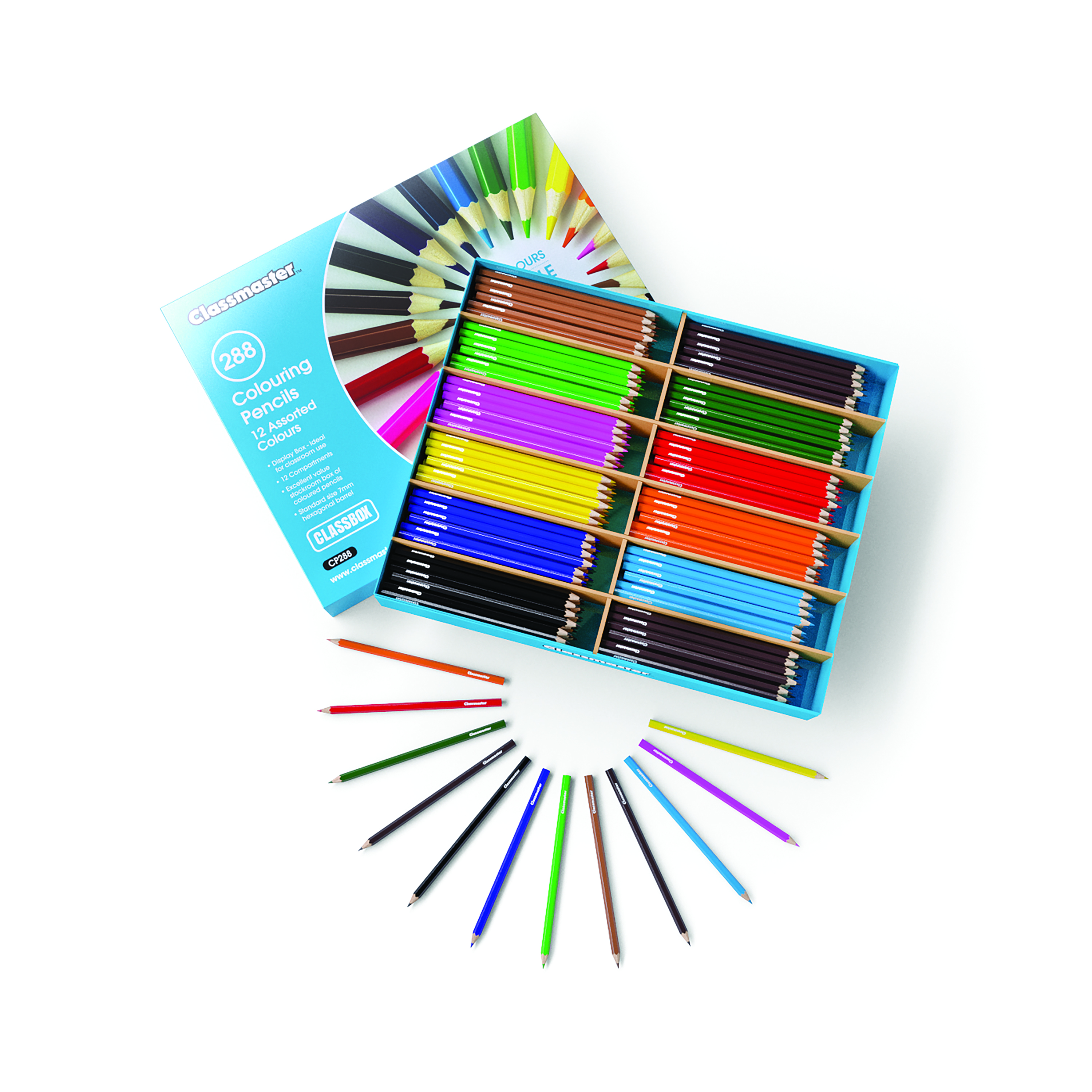 Classmaster+Colouring+Pencils+Assorted+%28Pack+of+288%29+CP288
