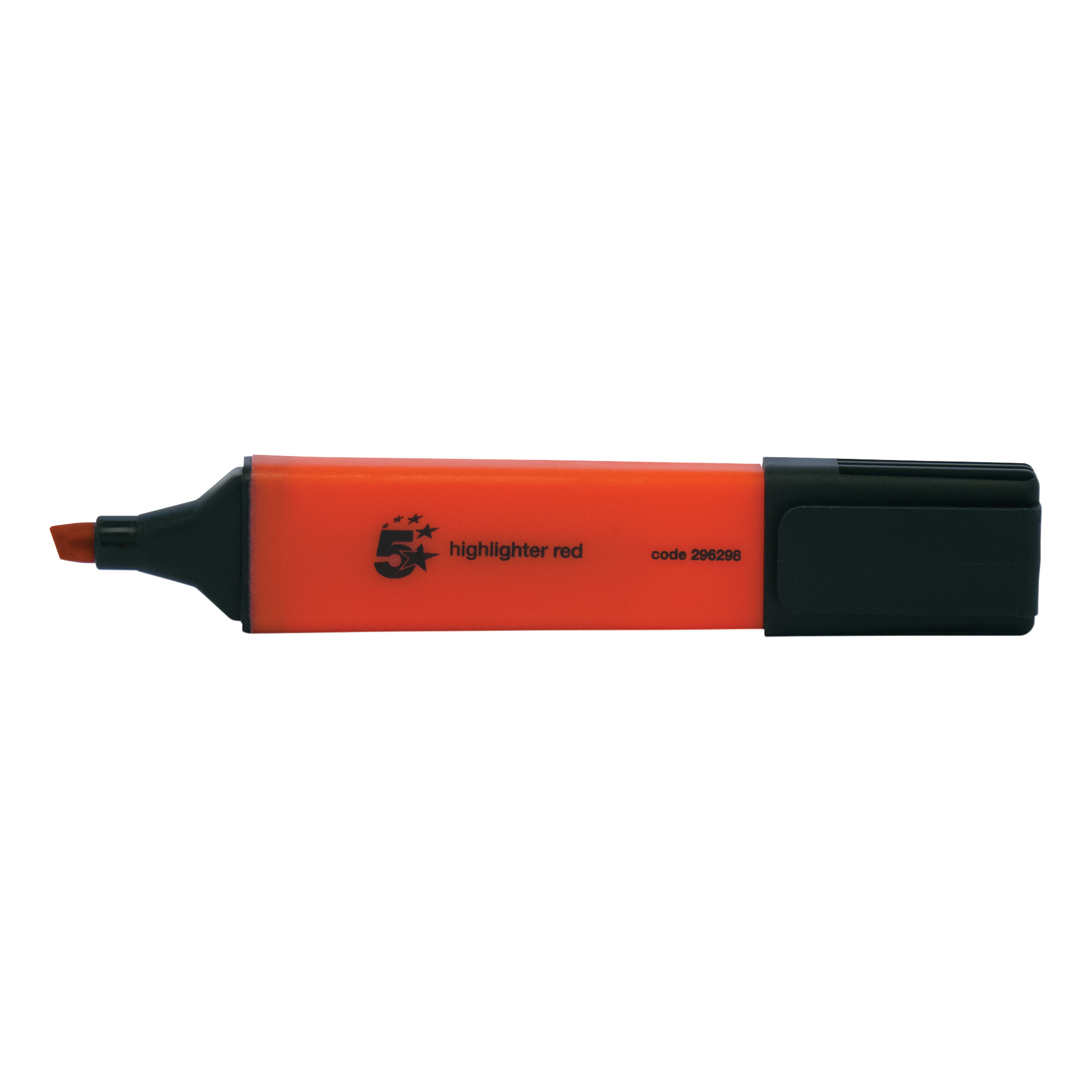 5+Star+Office+Highlighter+Chisel+Tip+1-5mm+Line+Red+%28Pack+of+12%29