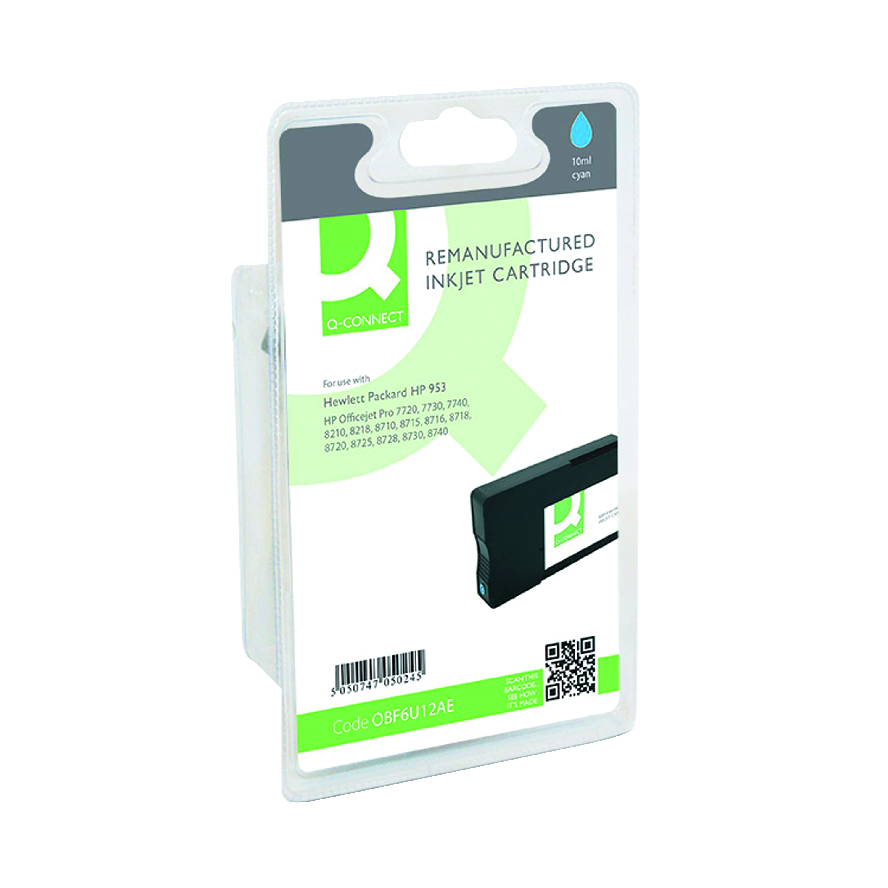 Q-Connect+Remanufactured+Inkjet+Cartridge+Cyan+For+HP+F6U12AE+F6U12AE-COMP