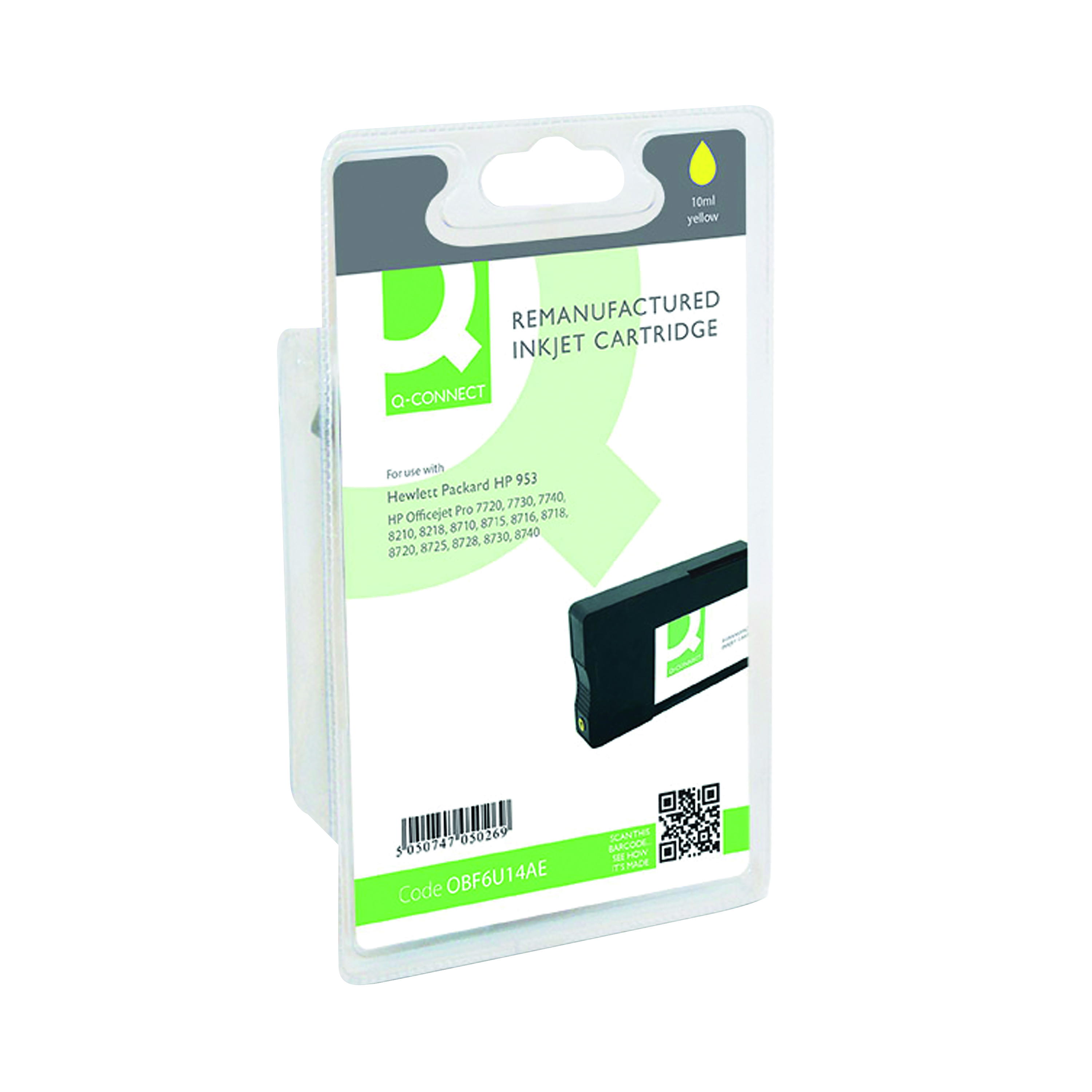 Q-Connect+Remanufactured+Inkjet+Cartridge+Yellow+For+HP+F6U14AE+F6U14AE-COMP