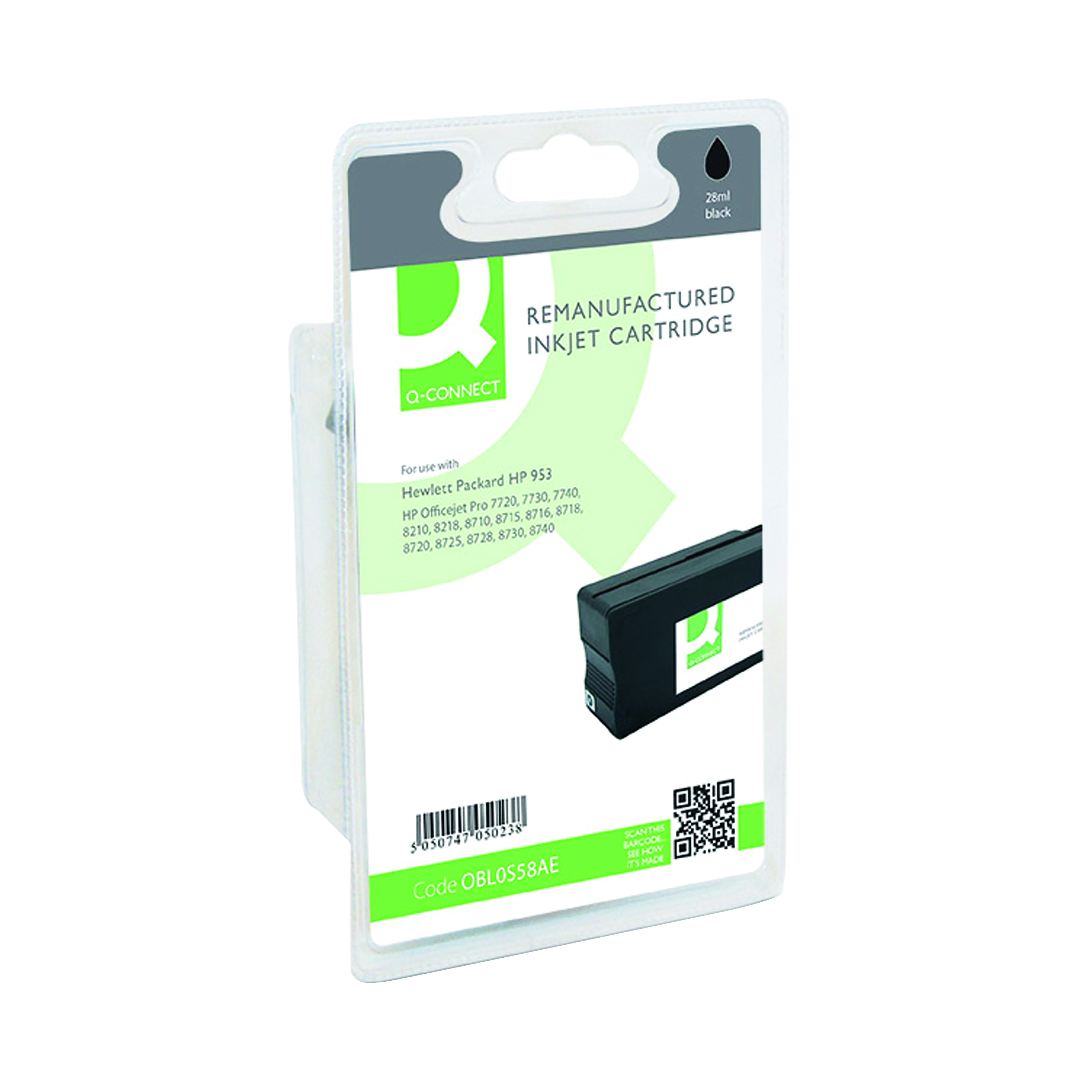 Q-Connect+Remanufactured+Inkjet+Cartridge+Black+For+HP+L0S58AE+L0S58AE-COMP