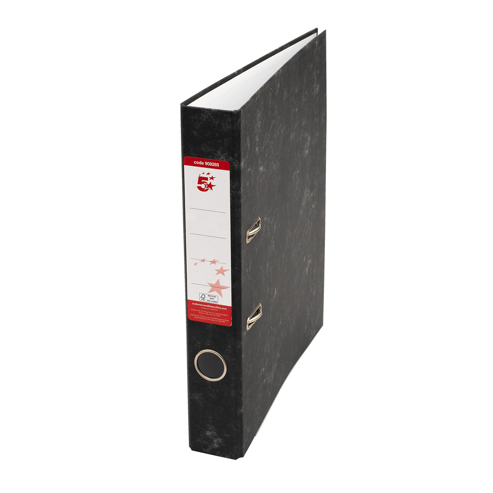 5+Star+Office+Mini+Lever+Arch+File+Foolscap+50mm+Cloud+%28Pack+of+10%29