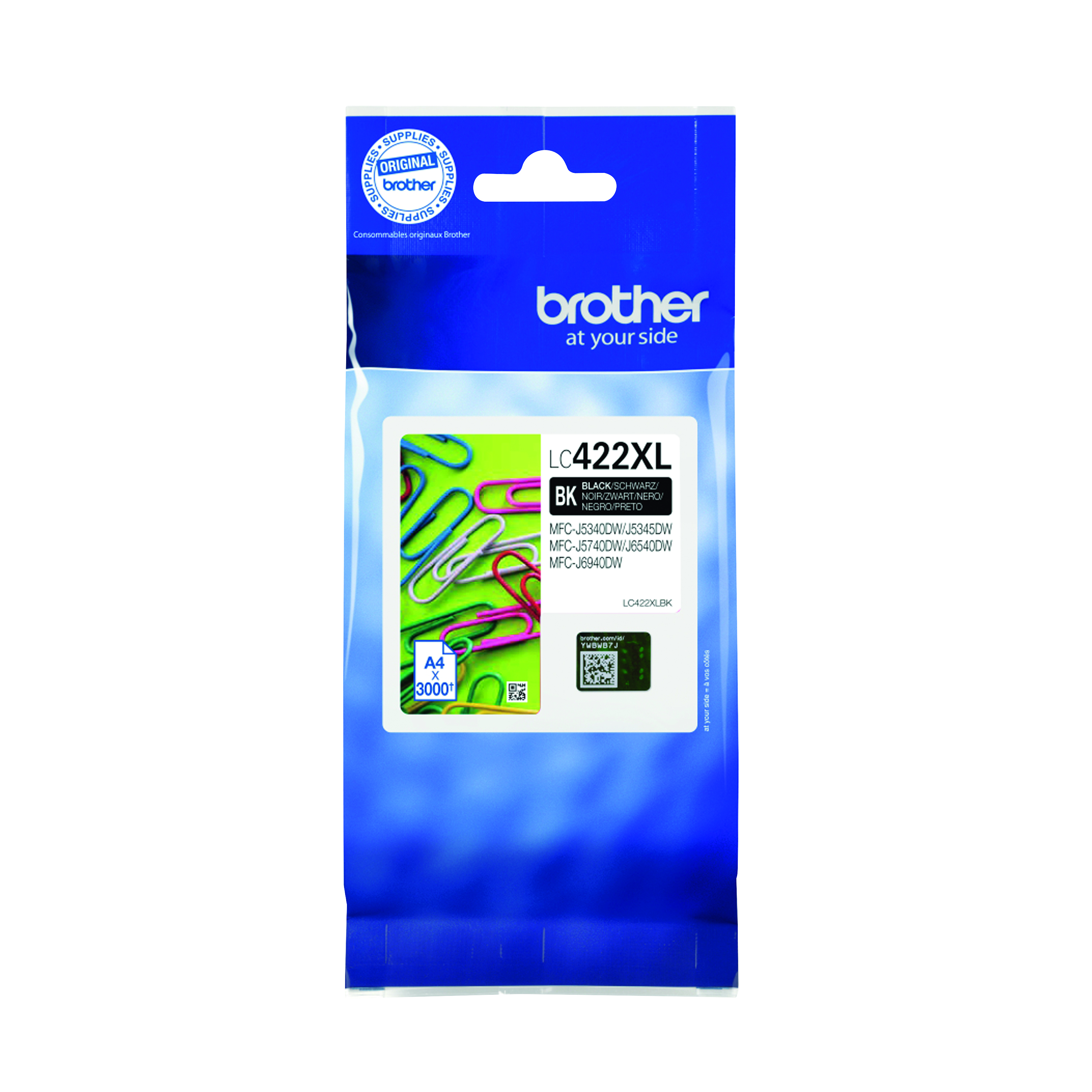 Brother+LC422XLBK+Inkjet+Cartridge+High+Yield+Black+LC422XLBK