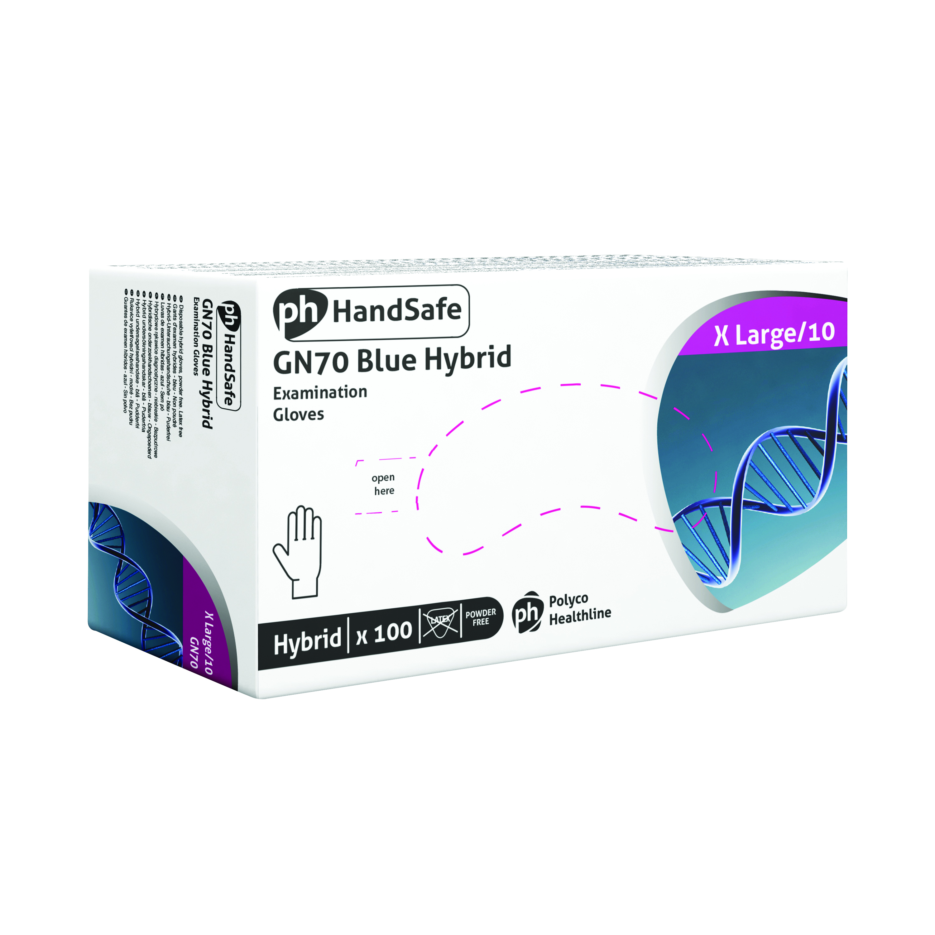 Shield+Vinyl%2FNitrile+Mix+Powder+Free+Gloves+XLarge+%28100+Pack%29+GN70