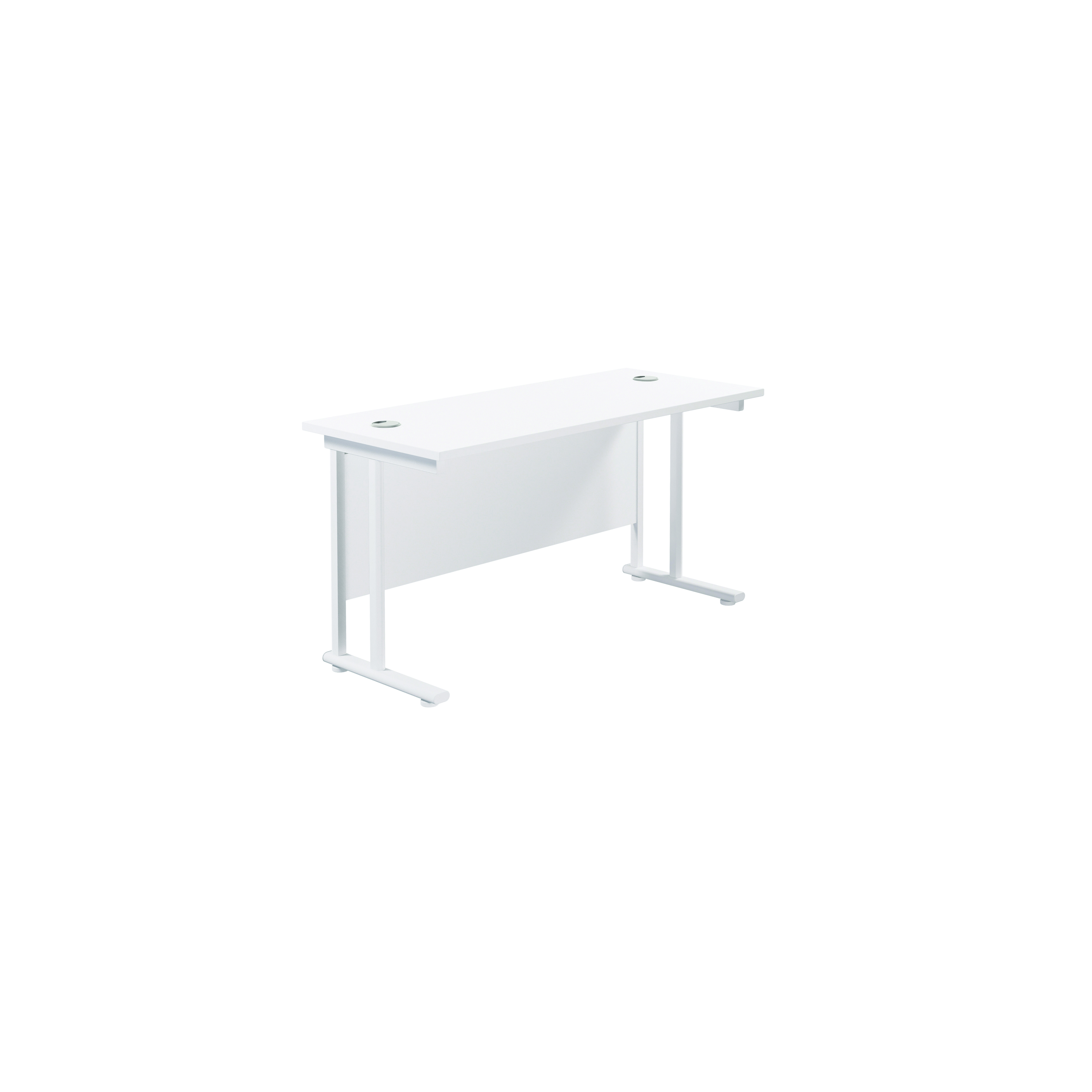 Jemini+Rectangular+Cantilever+Desk+1200x600x730mm+White%2FWhite+KF806295