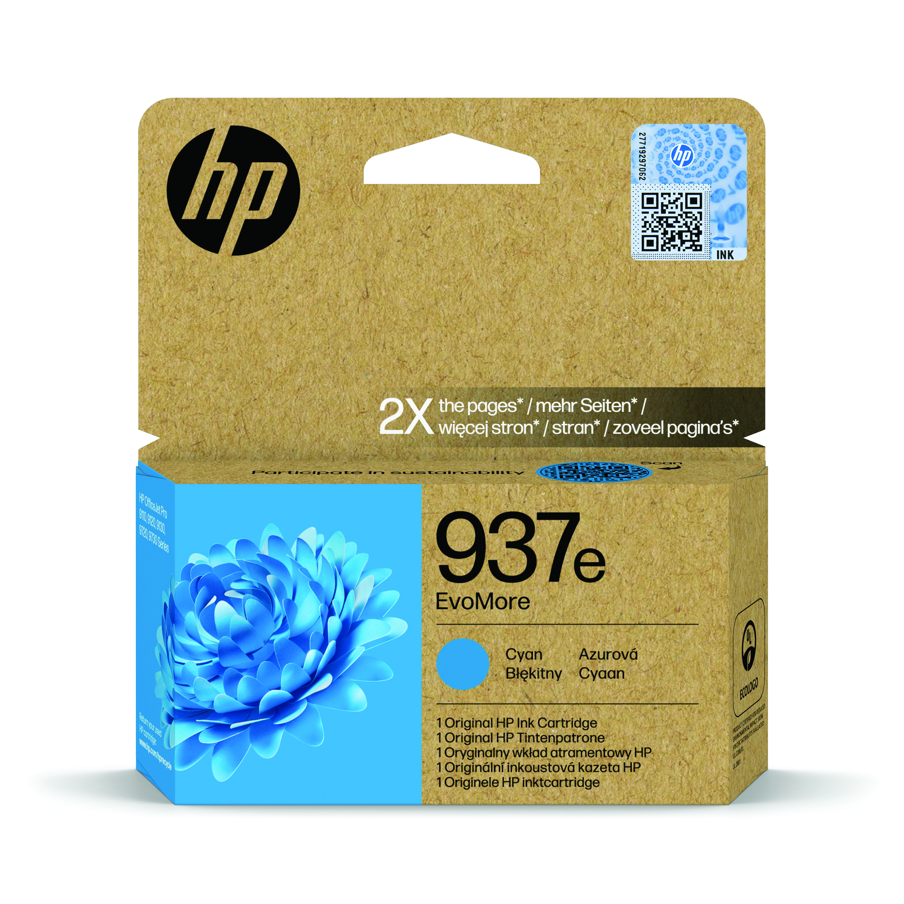 HP+937E+EvoMore+Original+Ink+Cartridge+High+Yield+Cyan+4S6W6NE