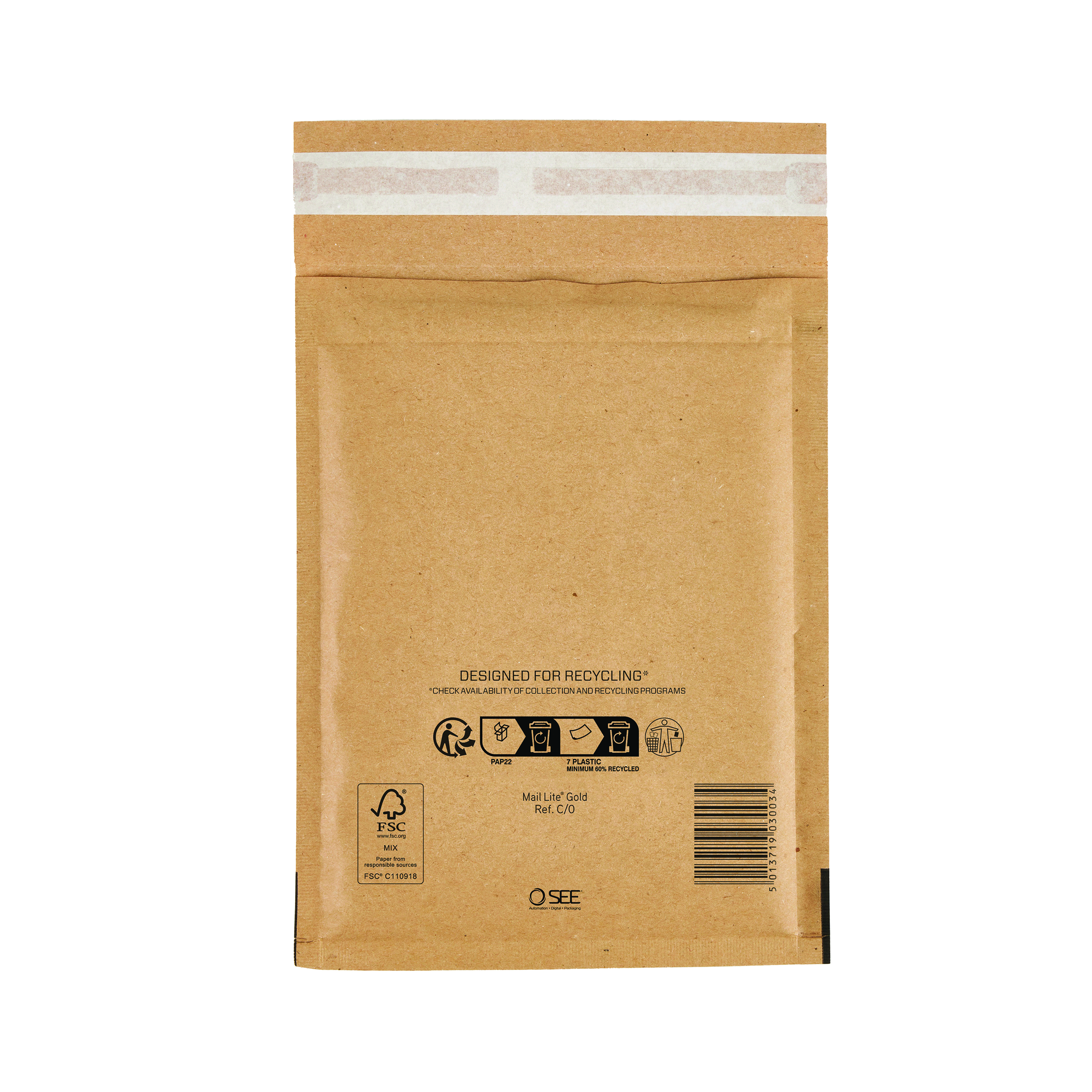 Sealed+Air+Bubble+Lined+Postal+Bag+Gold+150x210mm+MLG+C0+%28Pack+of+100%29+103027402