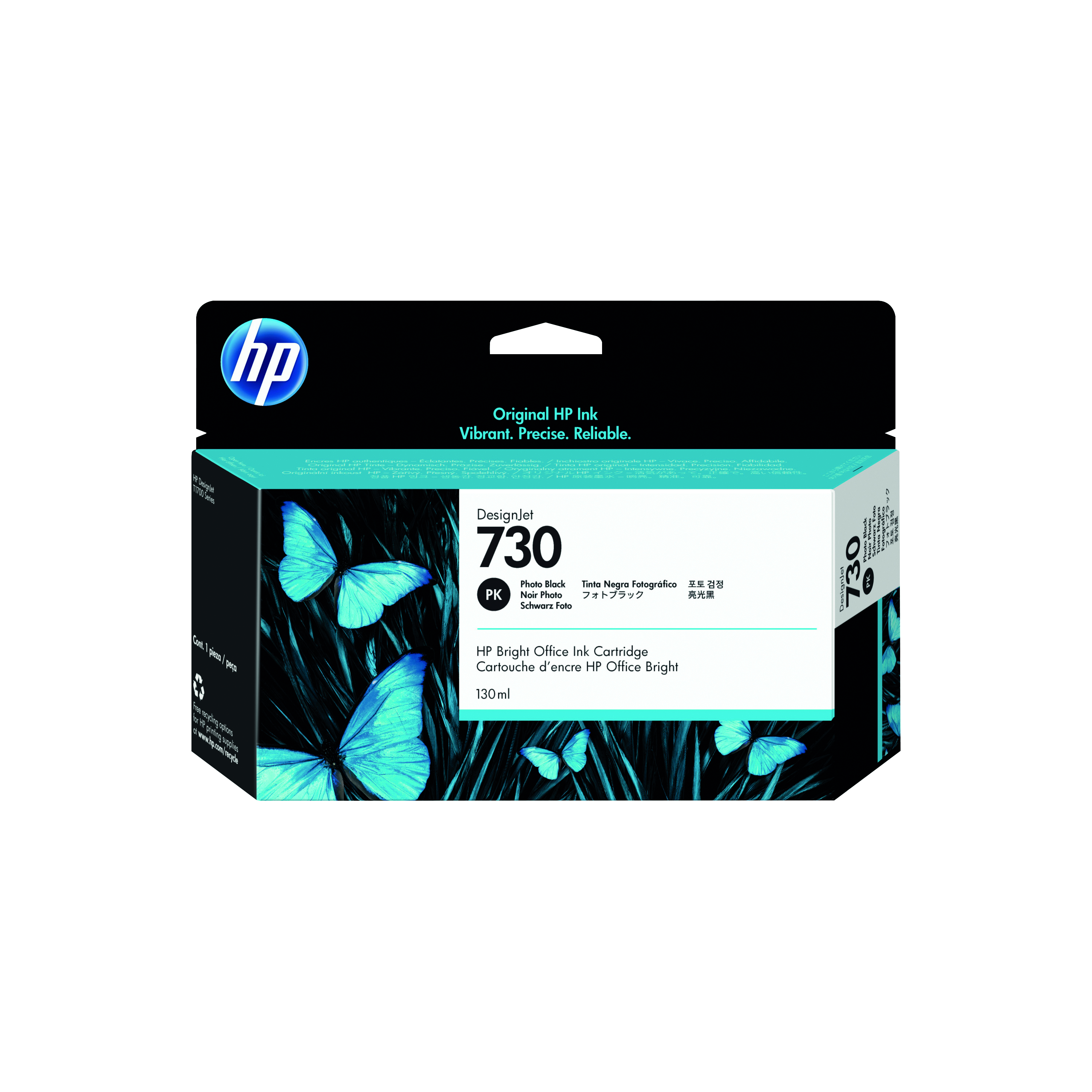 HP+730+DesignJet+Ink+Cartridge+130-ml+Black+P2V67A