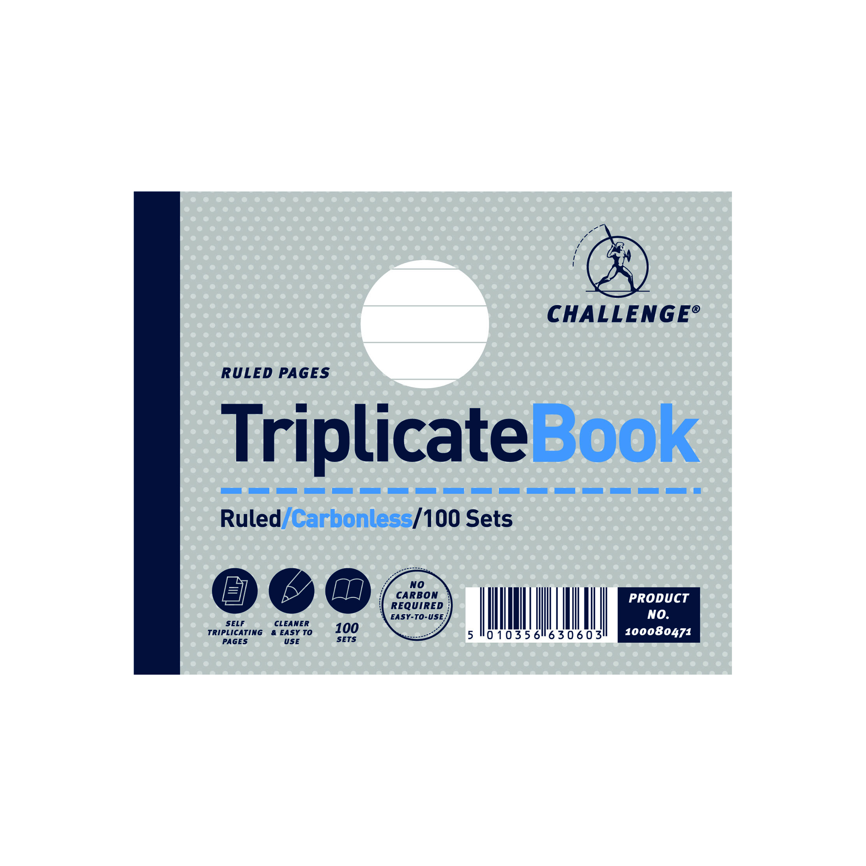 Challenge+Ruled+Carbonless+Triplicate+Book+100+Sets+105x130mm+%28Pack+of+5%29+100080471