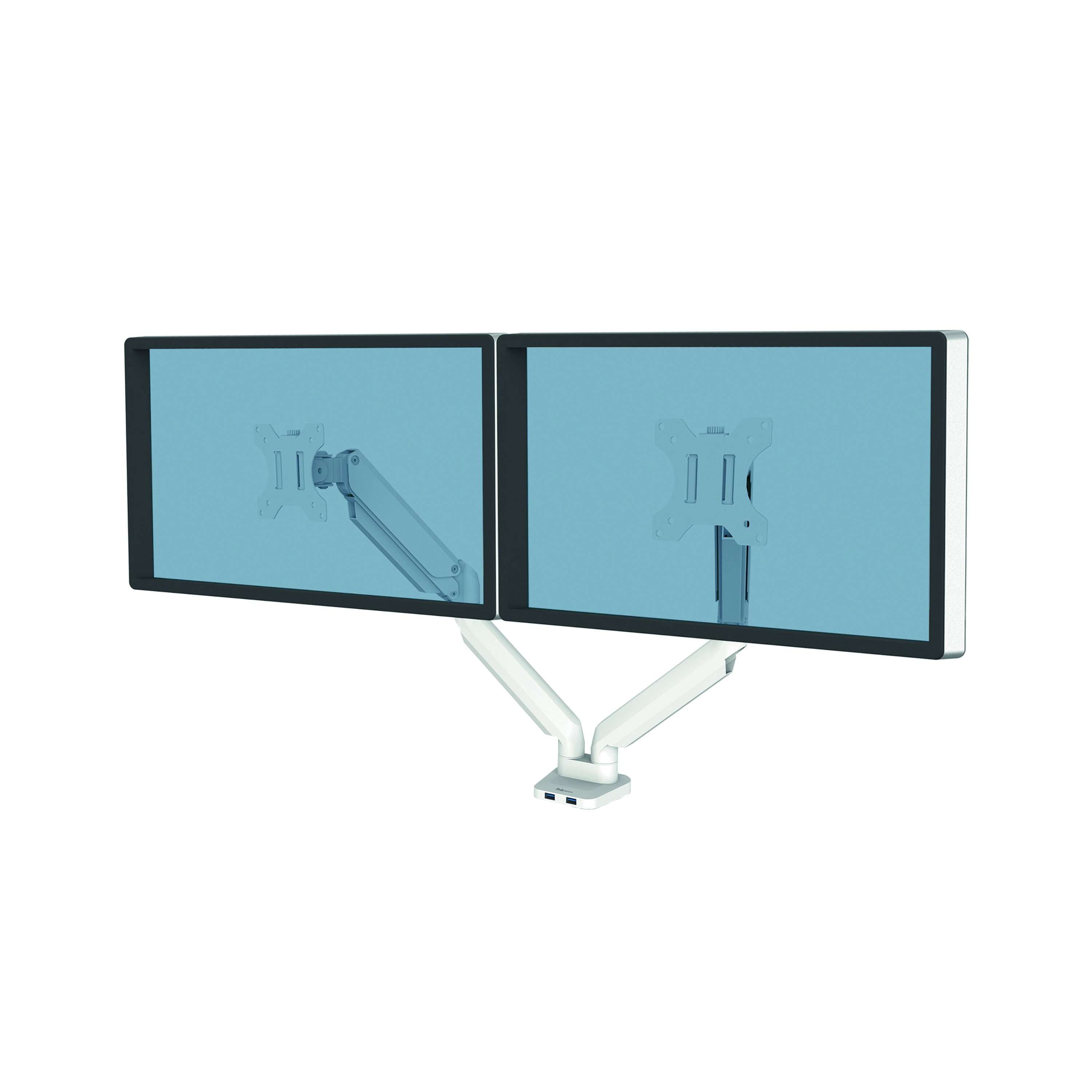 Fellowes+Platinum+Series+Dual+Monitor+Arm+White+8056301