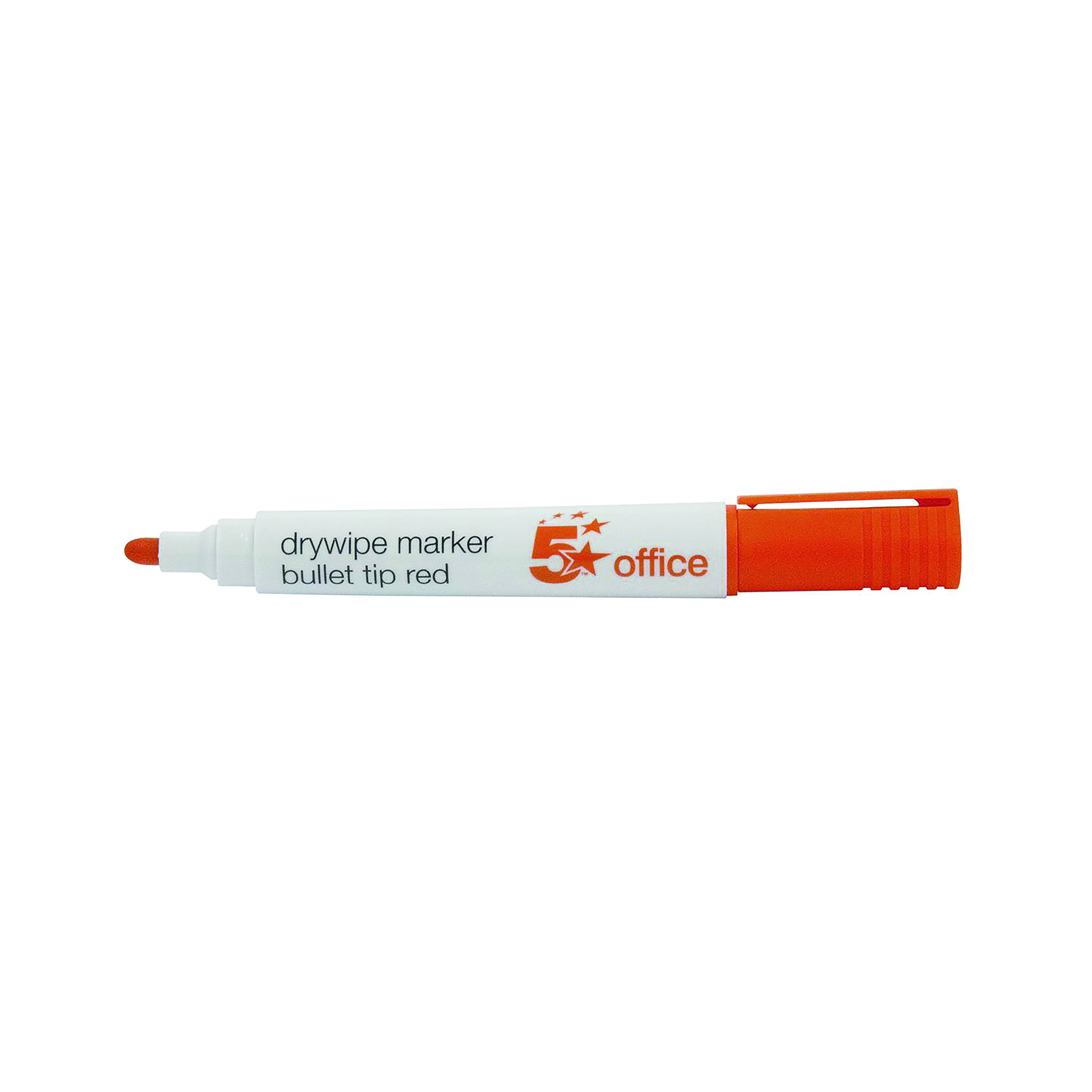 5+Star+Drywipe+Marker+Bullet+Tip+Xylene%2FToluene-free+3mm+Line+Red+%28Pack+of+12%29+296131