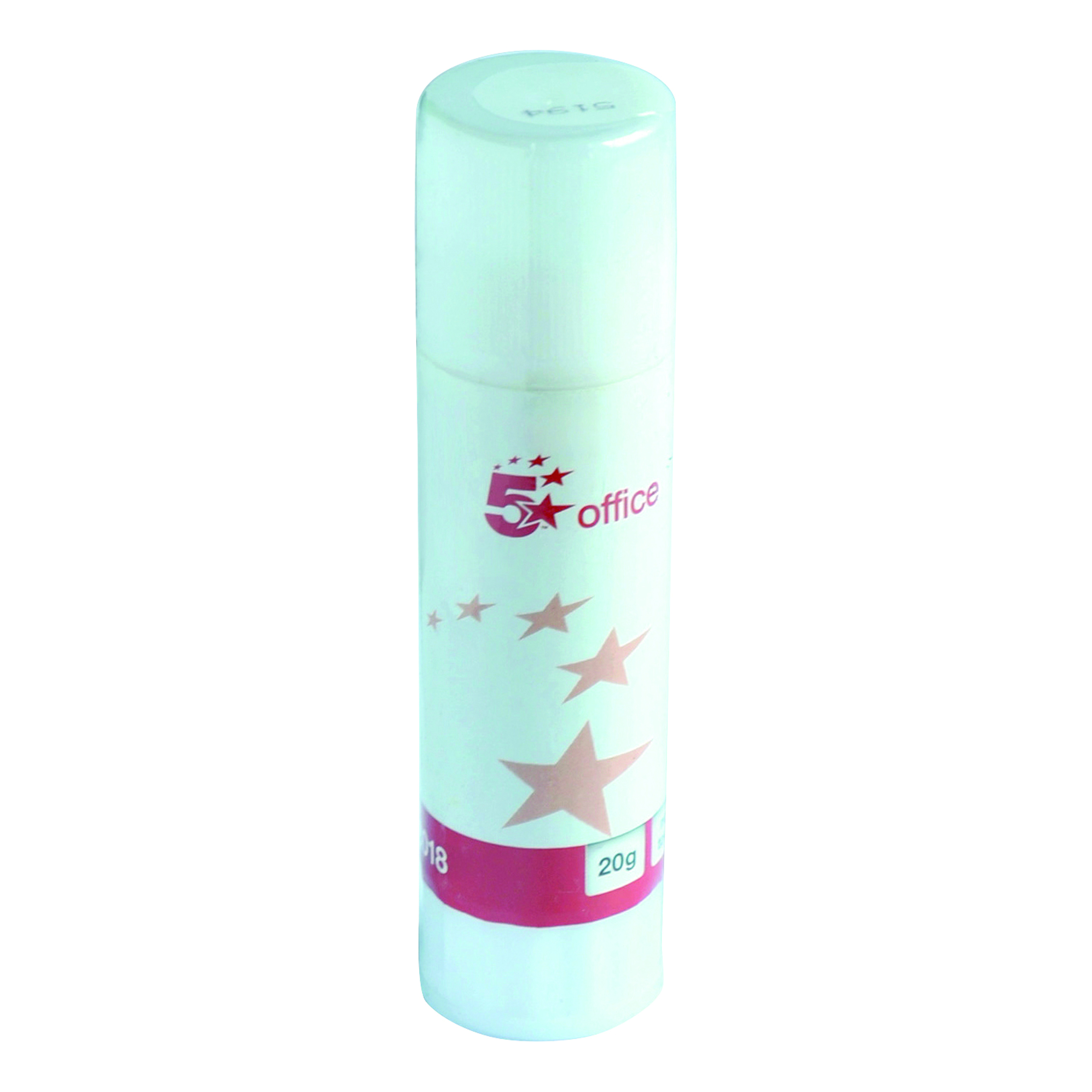 5+Star+Solid+Adhesive+Glue+Stick+Washable+Non-toxic+Medium+20g+296018