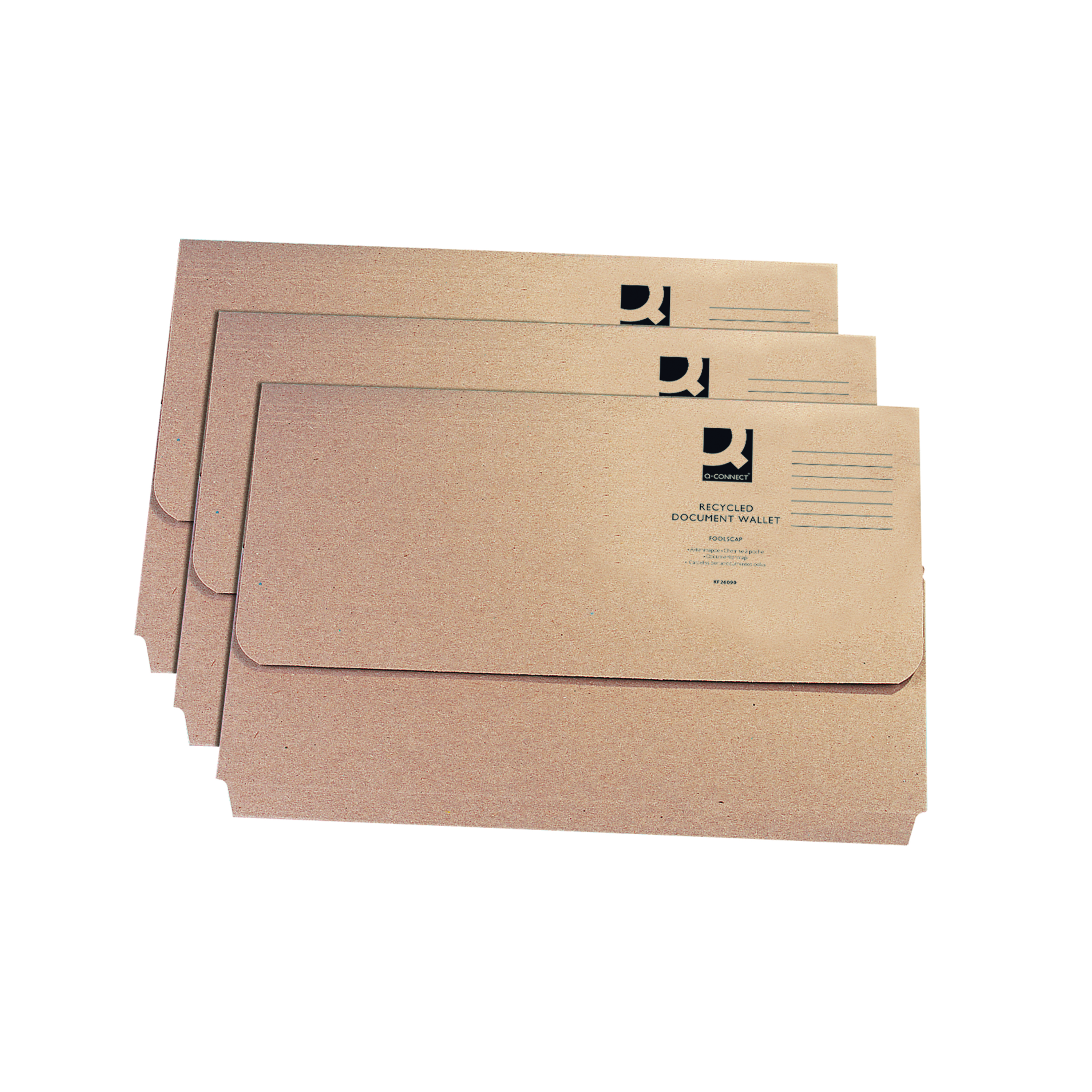 Q-Connect+Document+Wallet+Foolscap+Buff+250gsm+%2850+Pack%29+KF26090