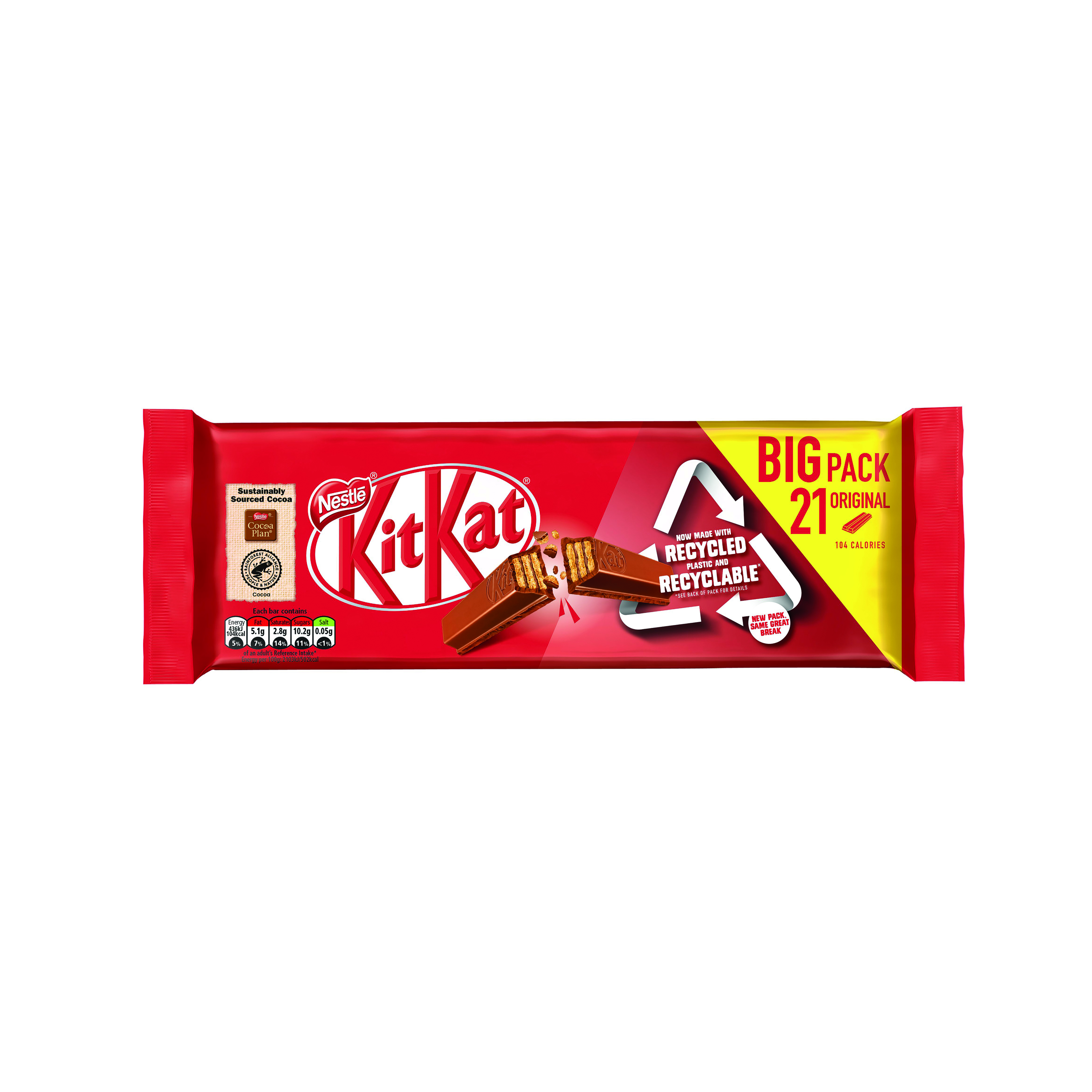 Nestle+KitKat+Milk+Chocolate+2+Finger+%28Pack+of+21%29+12539147