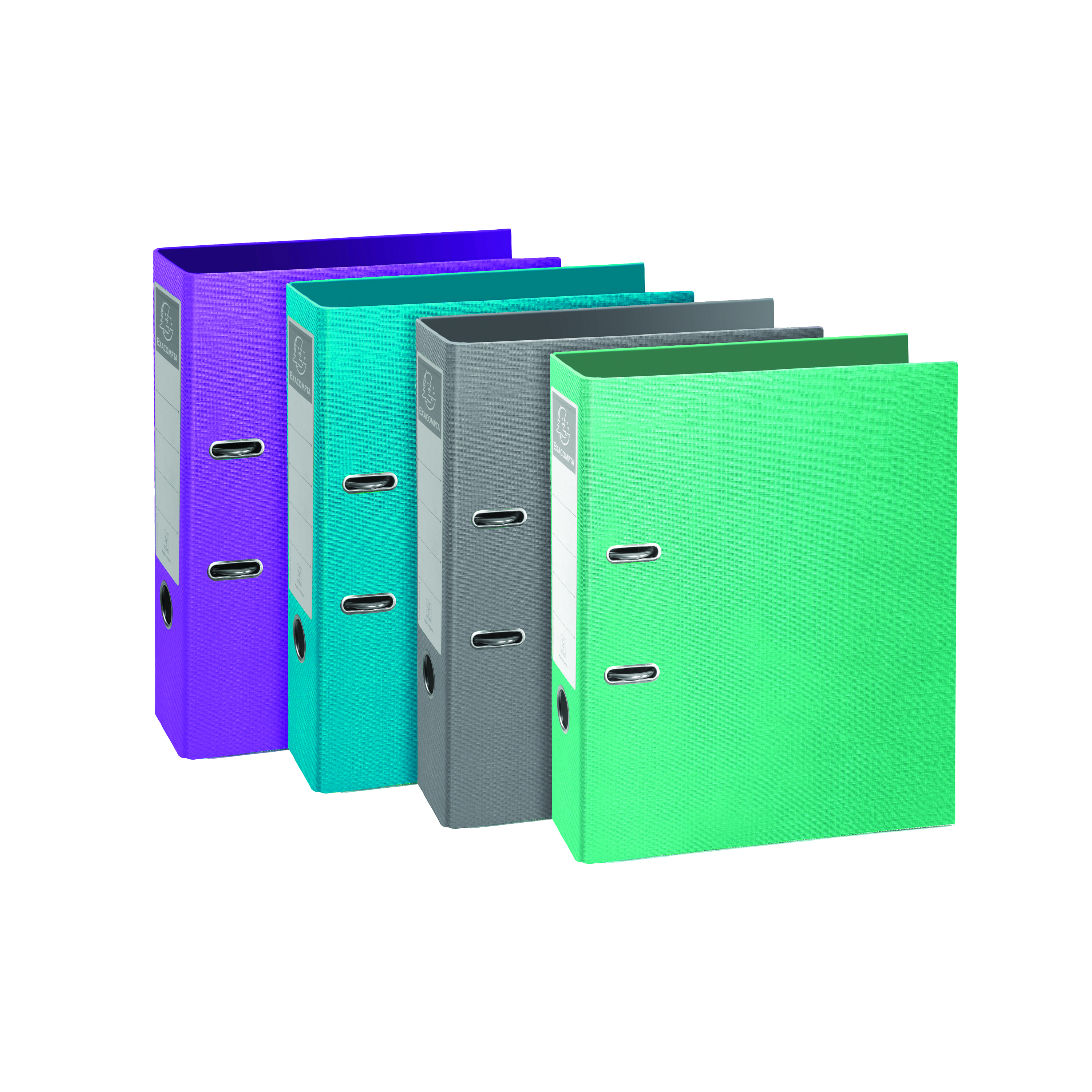 Exacompta+Teksto+Lever+Arch+File+80mm+A4+Assorted+%28Pack+of+10%29+53650E