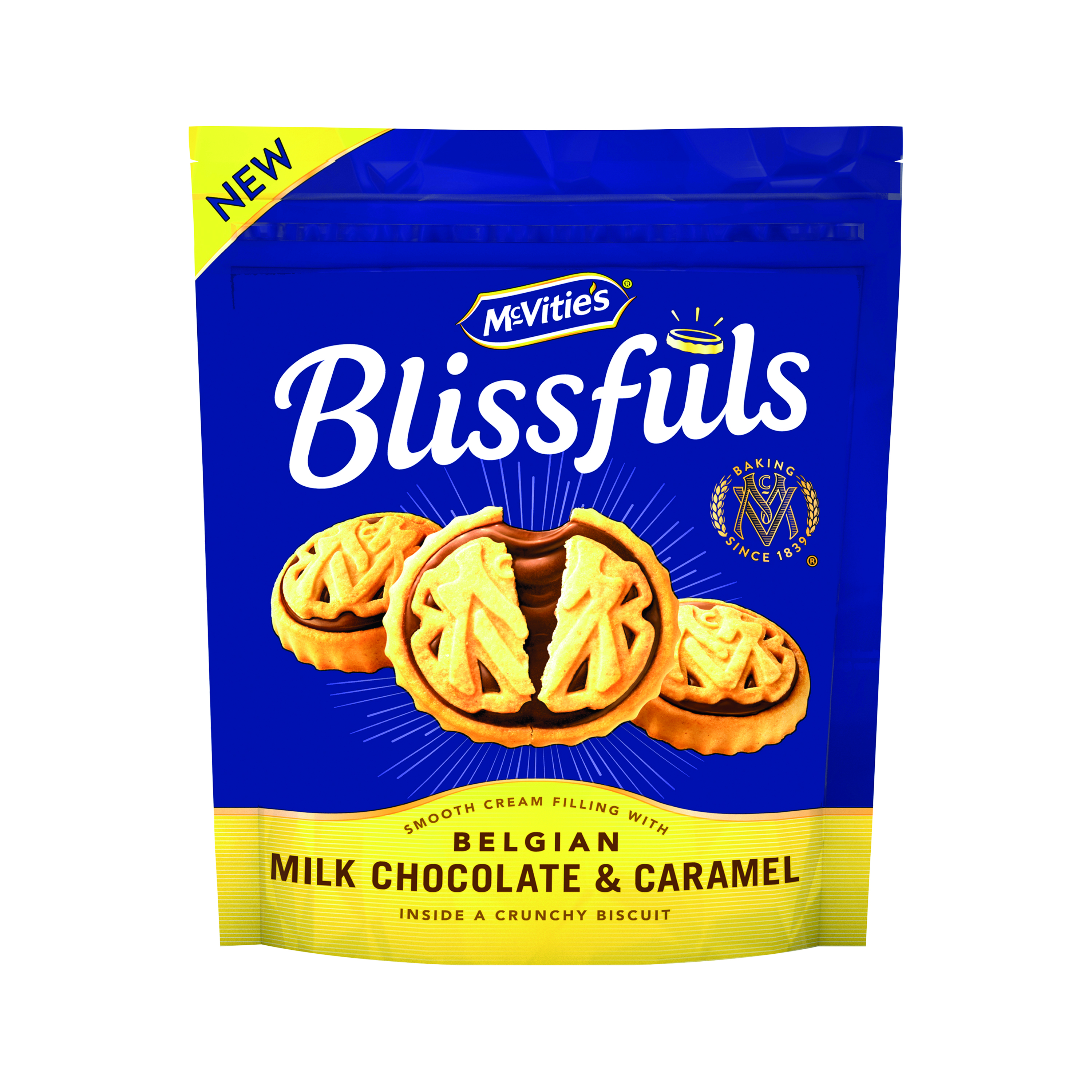 McVities+Blissfuls+Milk+Chocolate+and+Caramel+Biscuits+172g+44825