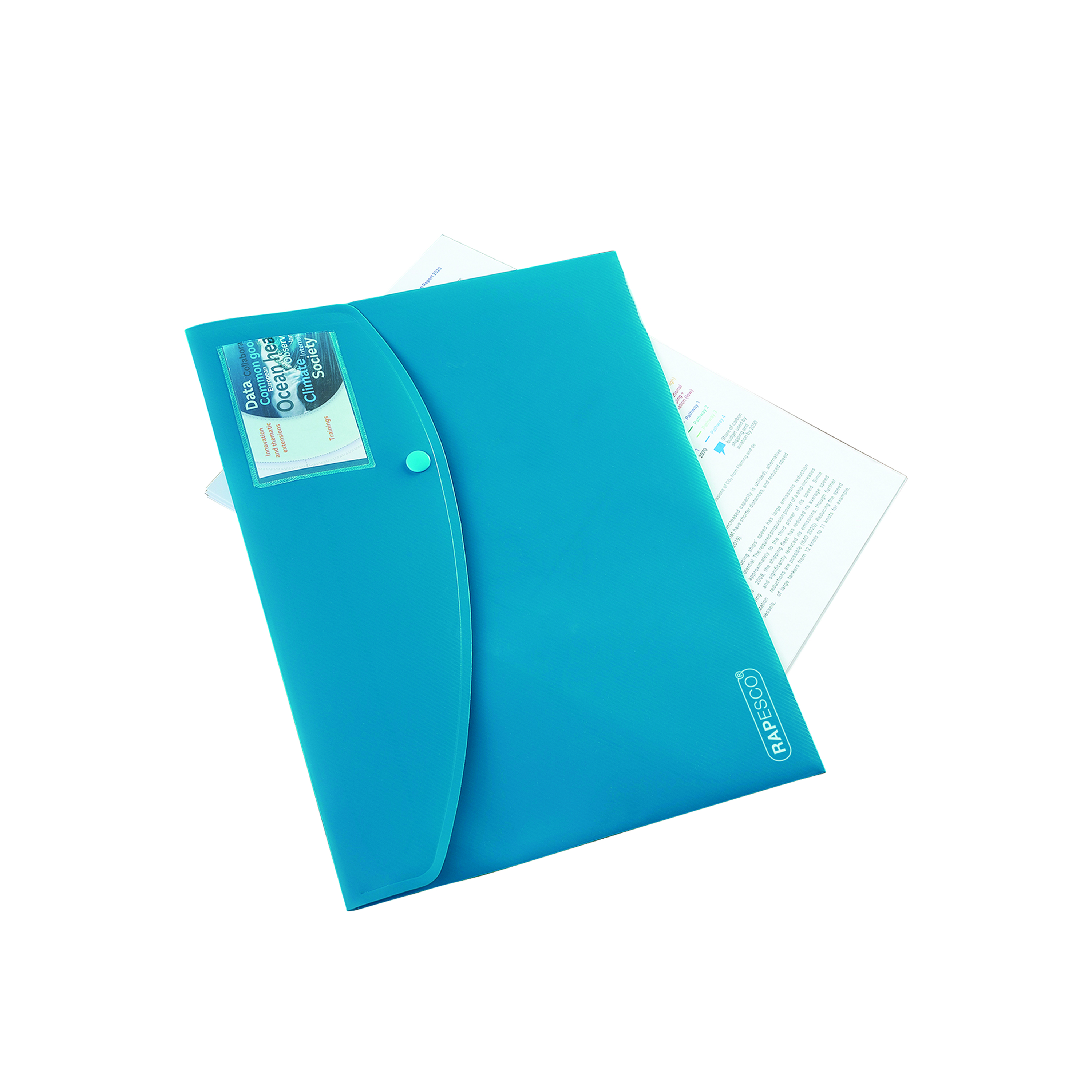Rapesco+Eco+Recycled+ID+Popper+Wallet+A4+Assorted+Bright+Solid+%28Pack+of+5%29+0701
