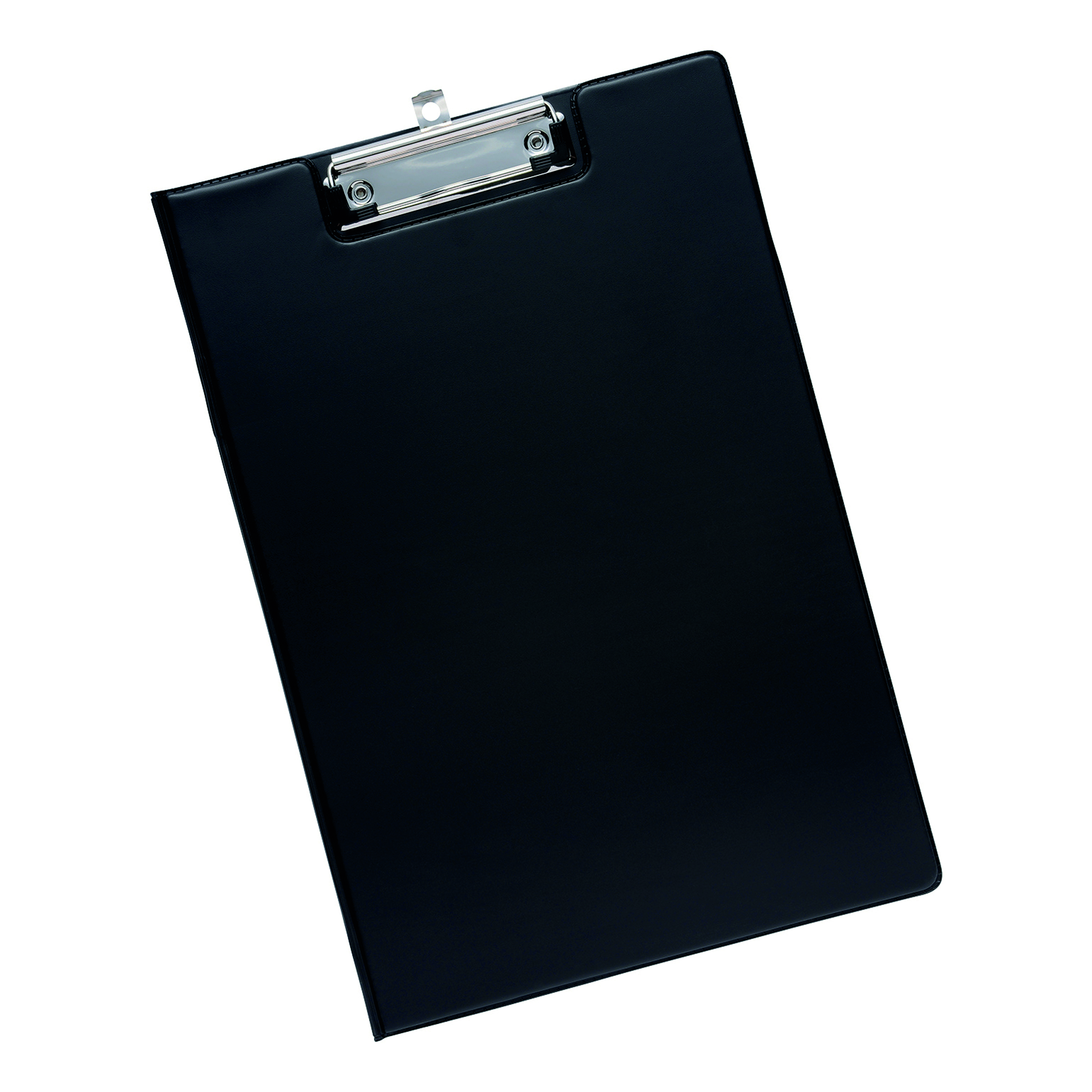 5+Star+Fold-over+Clipboard+with+Front+Pocket+Foolscap+Black+320901