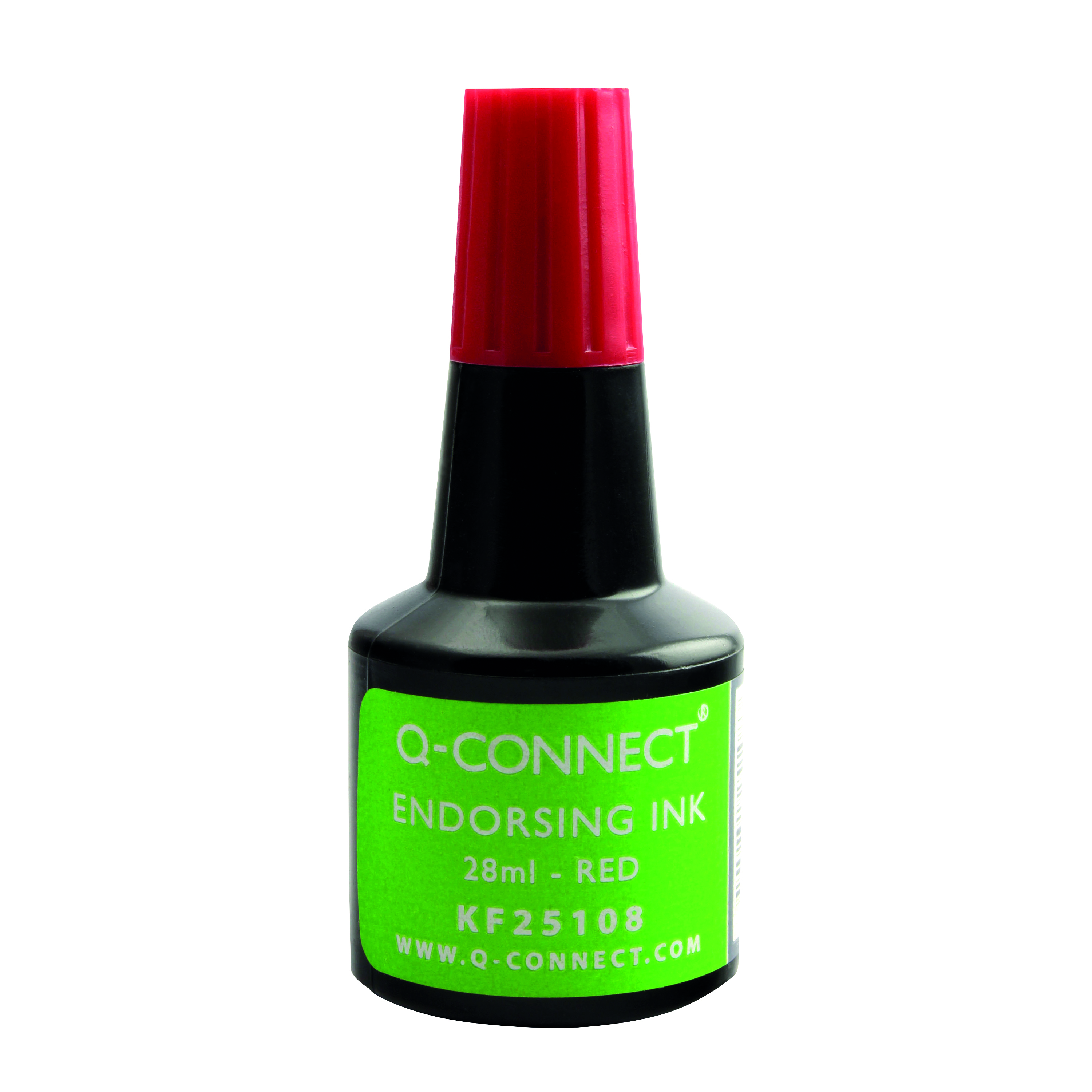Q-Connect+Endorsing+Ink+28ml+Red+%28Pack+of+10%29+KF25108Q