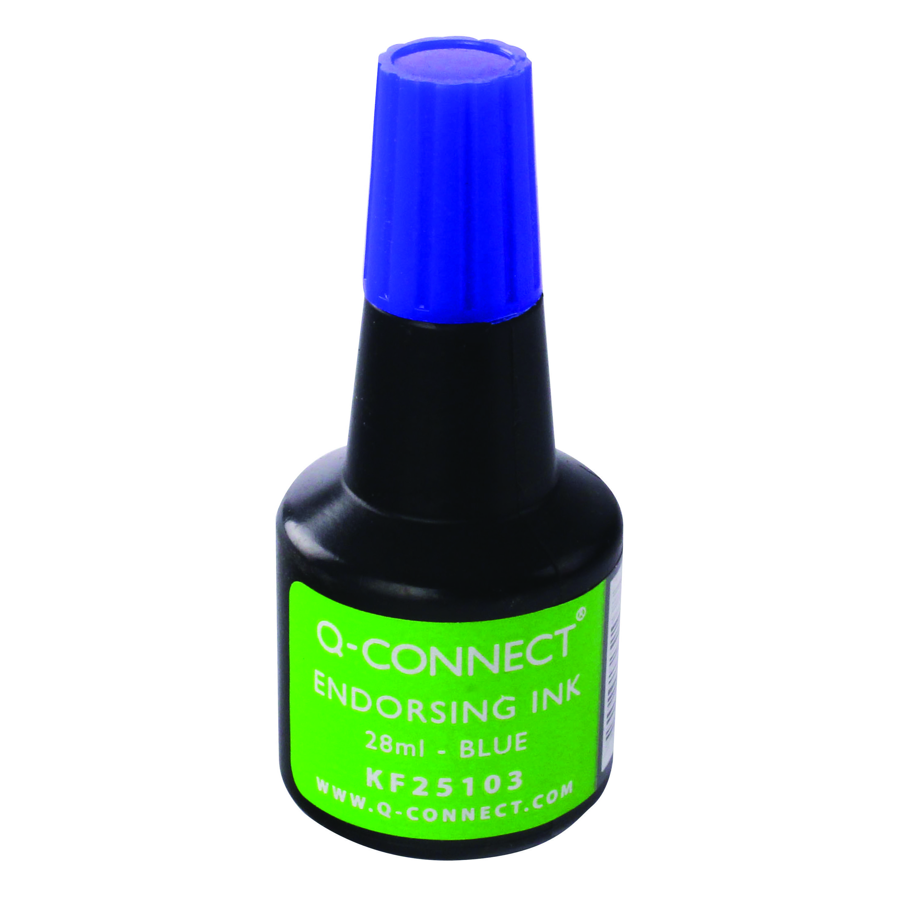 Q-Connect+Endorsing+Ink+28ml+Blue+%28Pack+of+10%29+KF25103Q