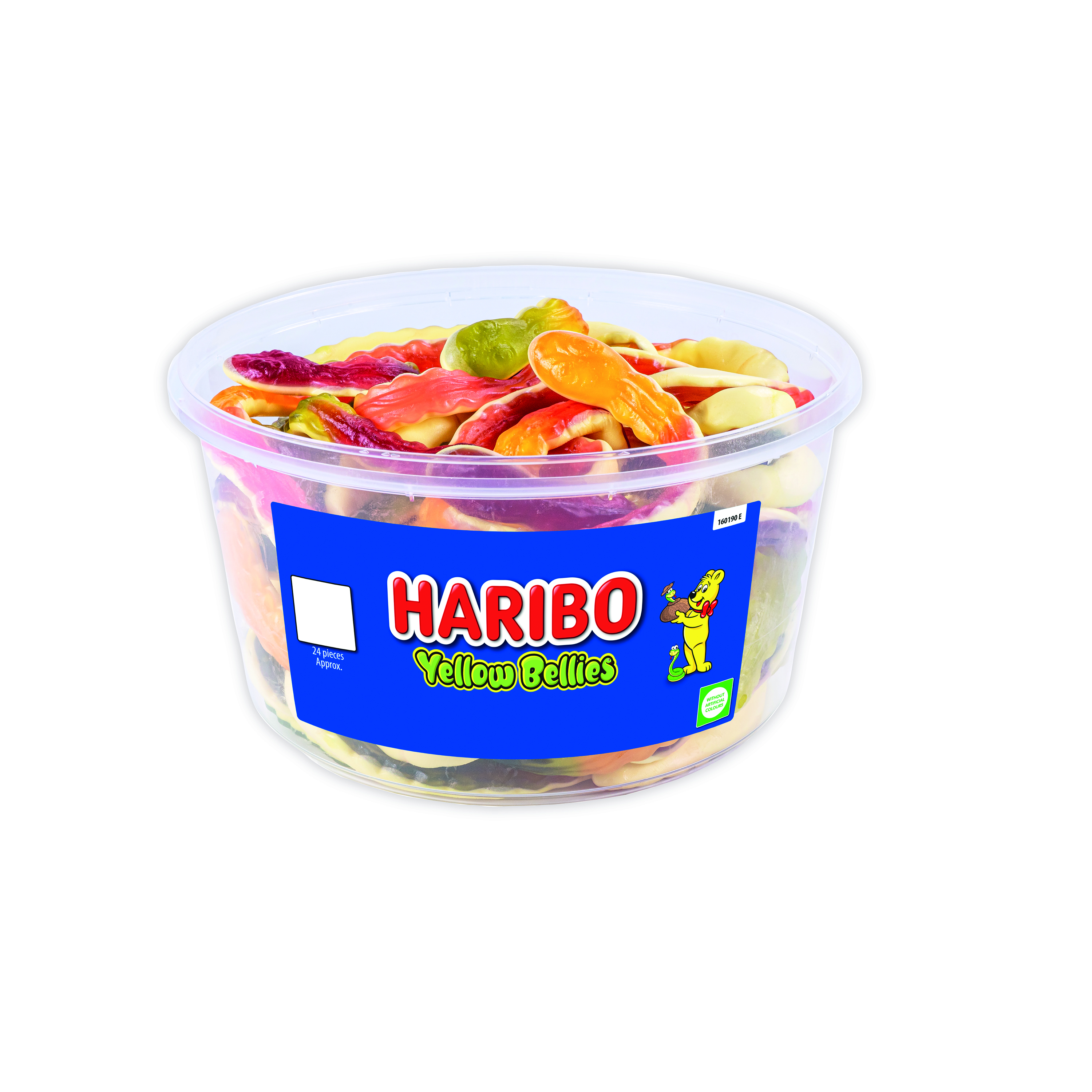 Haribo+Yellow+Bellies+Snakes+Sweets+Drum+768g+09690