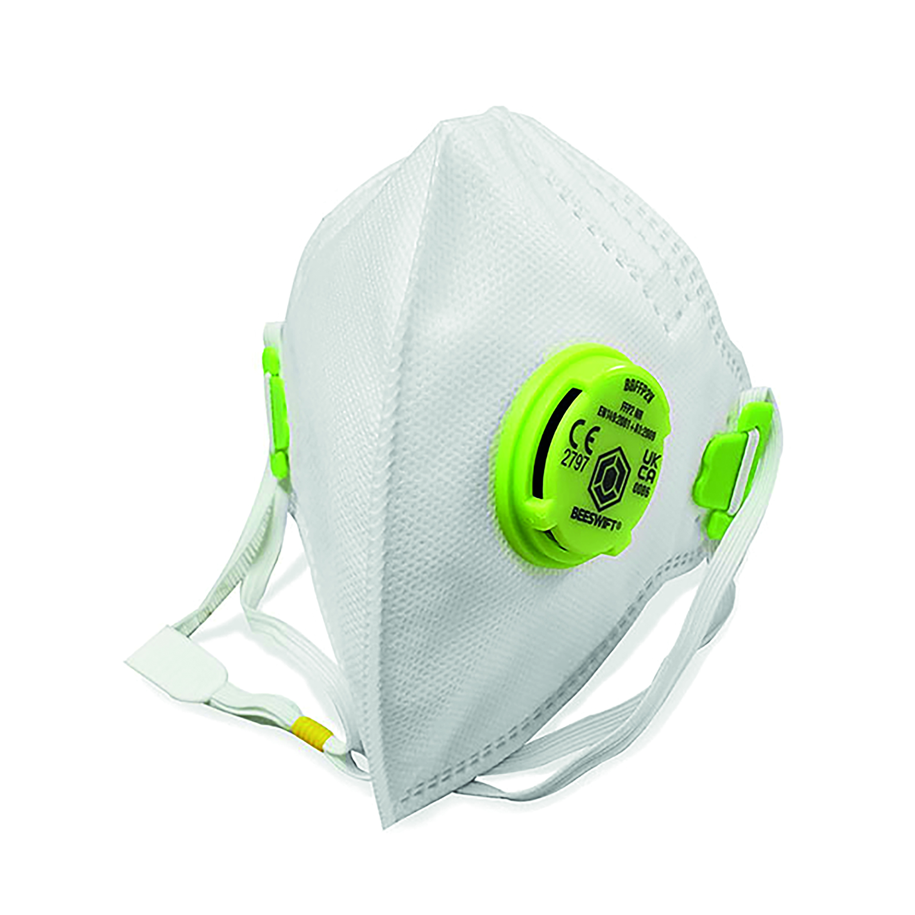 Beeswift+B-Brand+P2+Face+Mask+with+Valve+Fold+Flat+White+BS039