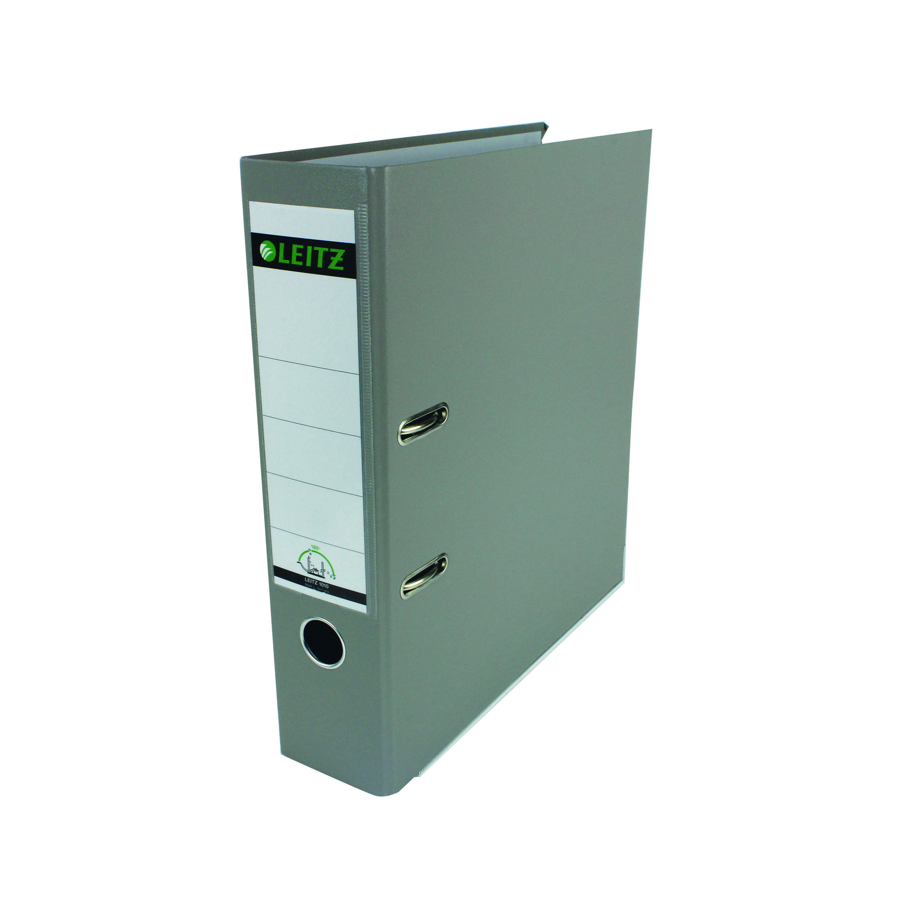 Leitz+180+Lever+Arch+File+Poly+80mm+A4+Grey+%28Pack+of+10%29+10101085