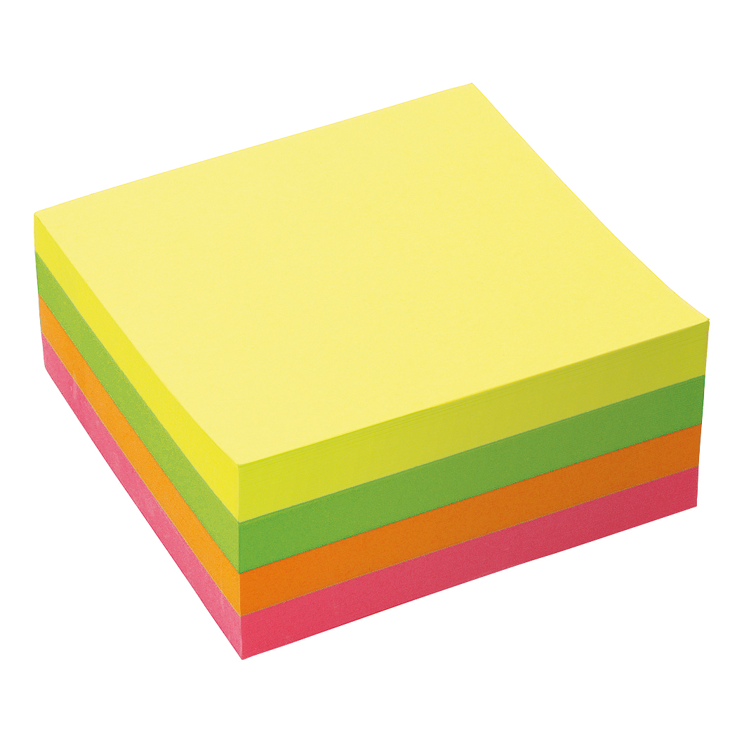 5+Star+Sticky+Notes+Removable+Cube+Neon+Rainbow+76x76mm+397980