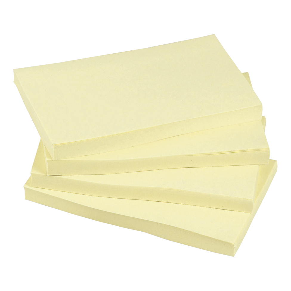 5+Star+Office+Sticky+Notes+Repositionable+Pad+of+100+Sheets+76x127mm+Yellow+%5BPack+12%5D+%40CF-7