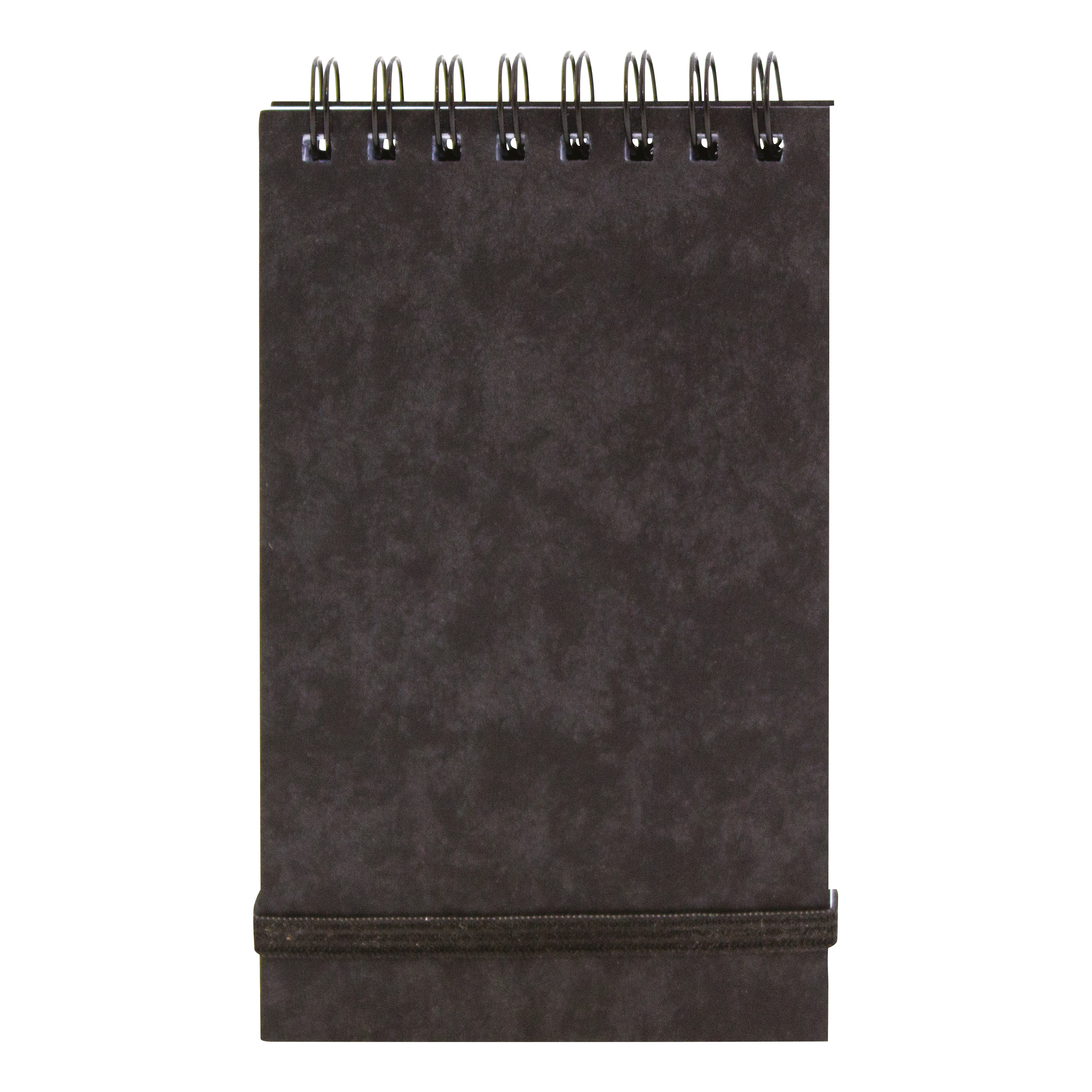 Note+Pad+Headbound+Twin+Wire+80gsm+Ruled%2FPerforated%2FElastic+Strap+120pp+76x127mm+Black+%5BPack+10%5D