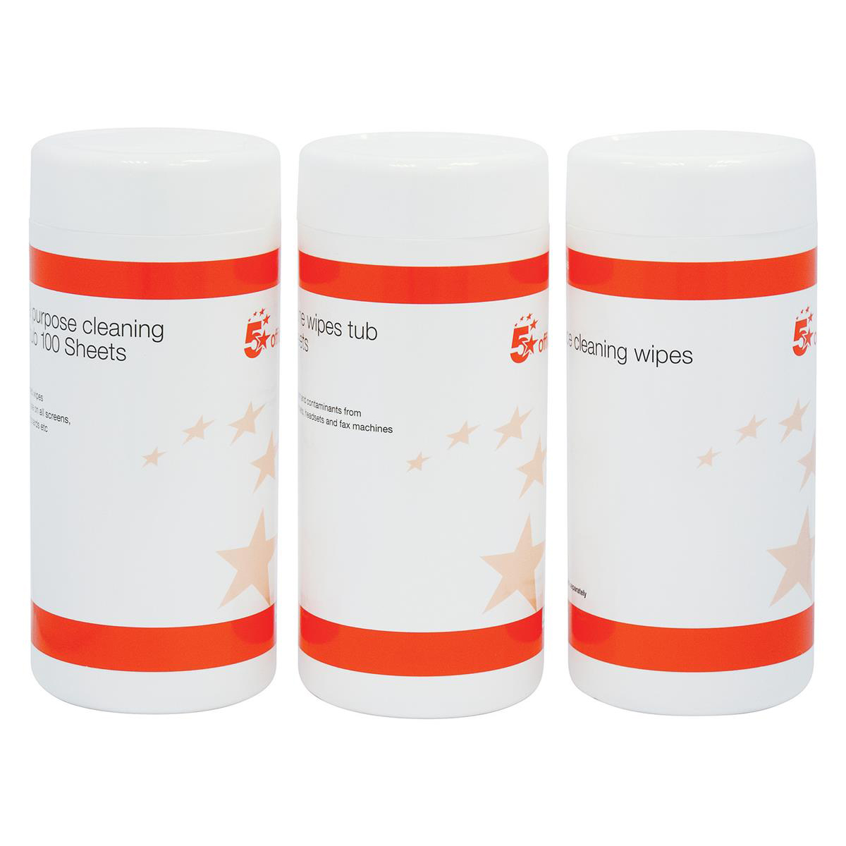 5+Star+Office+Cleaning+Wipes+Multipack+%5BPack+100x3%5D%40GD-7