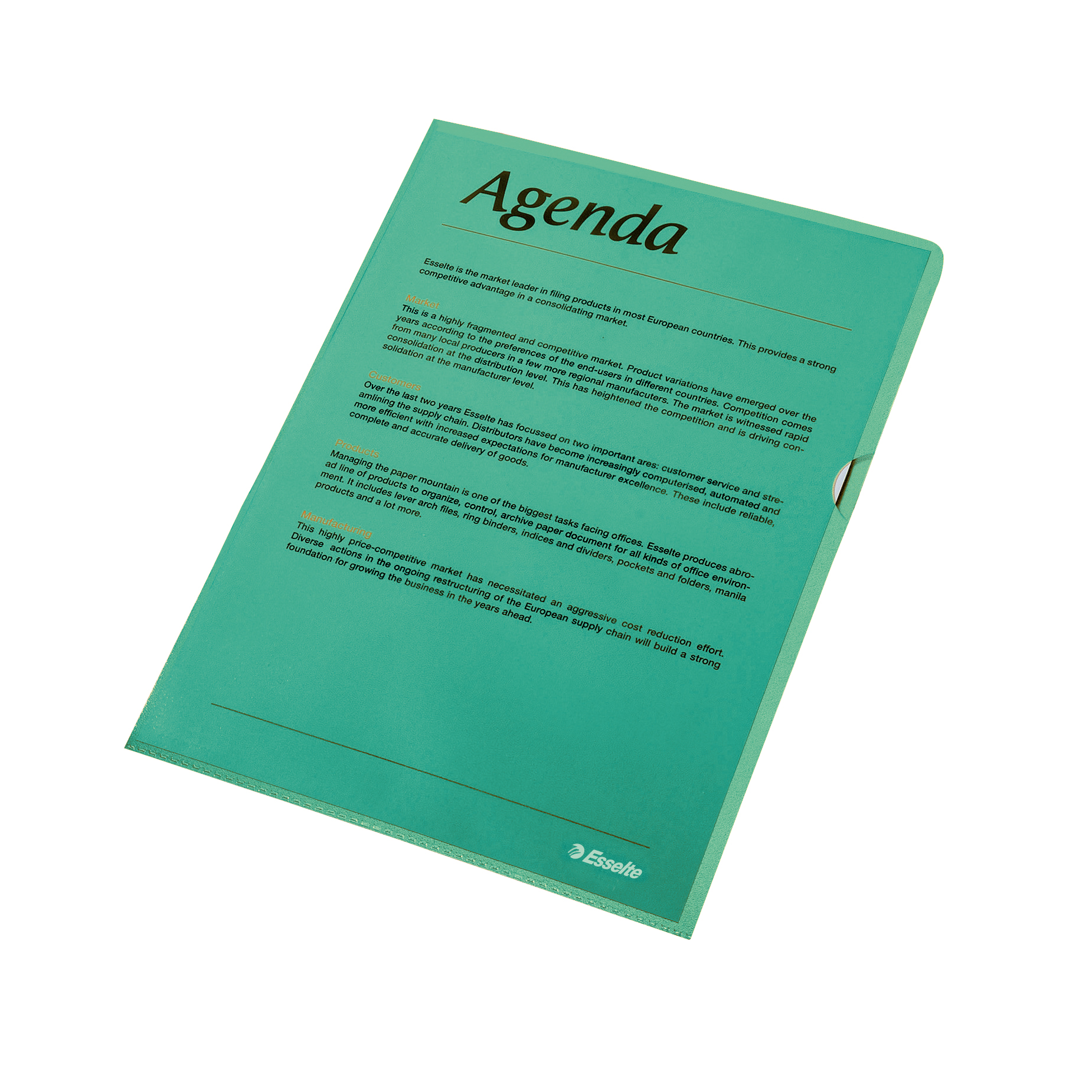 Esselte+Copy-safe+Folder+Plastic+Cut+Flush+A4+Green+Ref+54838+%5BPack+100%5D%40AC-9