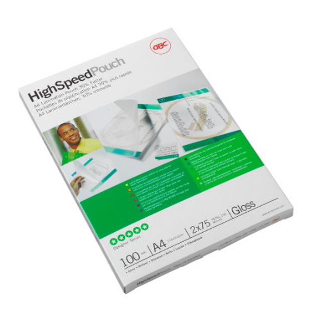 GBC+Hi-Speed+Laminating+Pouches+250+Micron+A4+Ref+3747348+%5BPack+100%5D