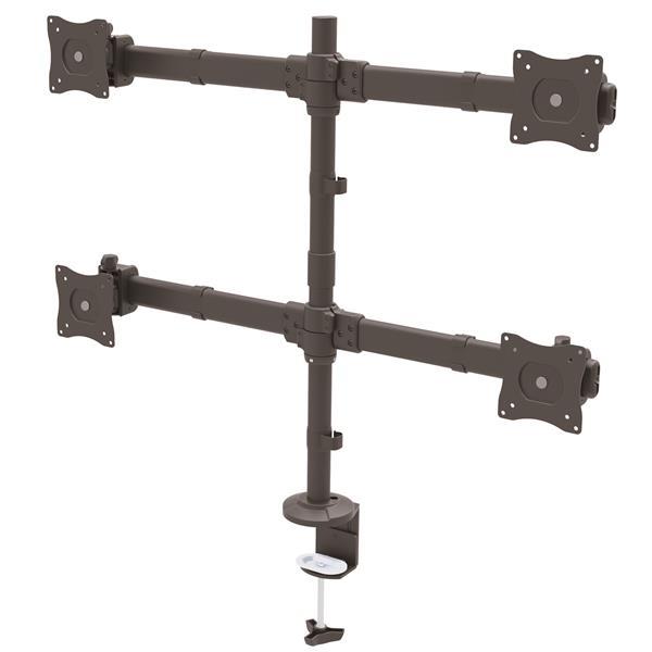 Desk Mount Quad Monitor Arm - Steel
